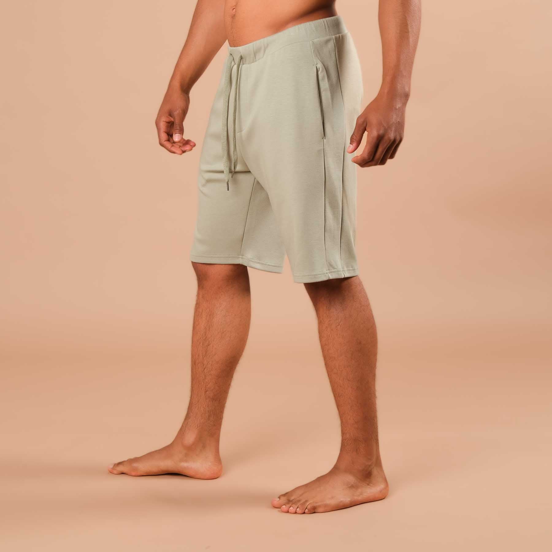 Short de yoga homme jade-vert