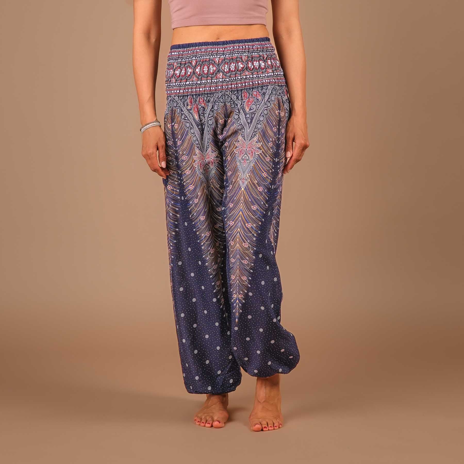 Pantalon de yoga harem Feather bleu