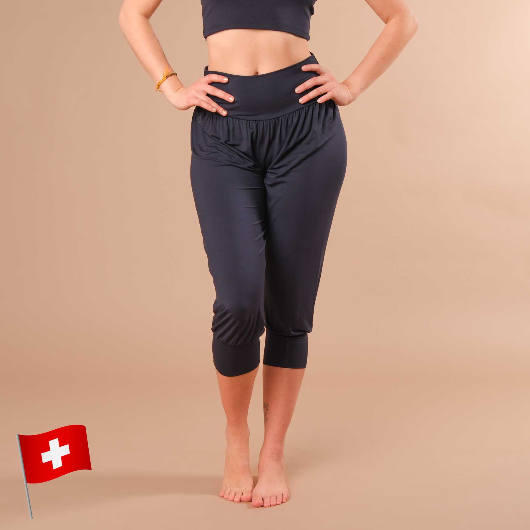 Pantalon de yoga Goa 3/4 (Capri) navy