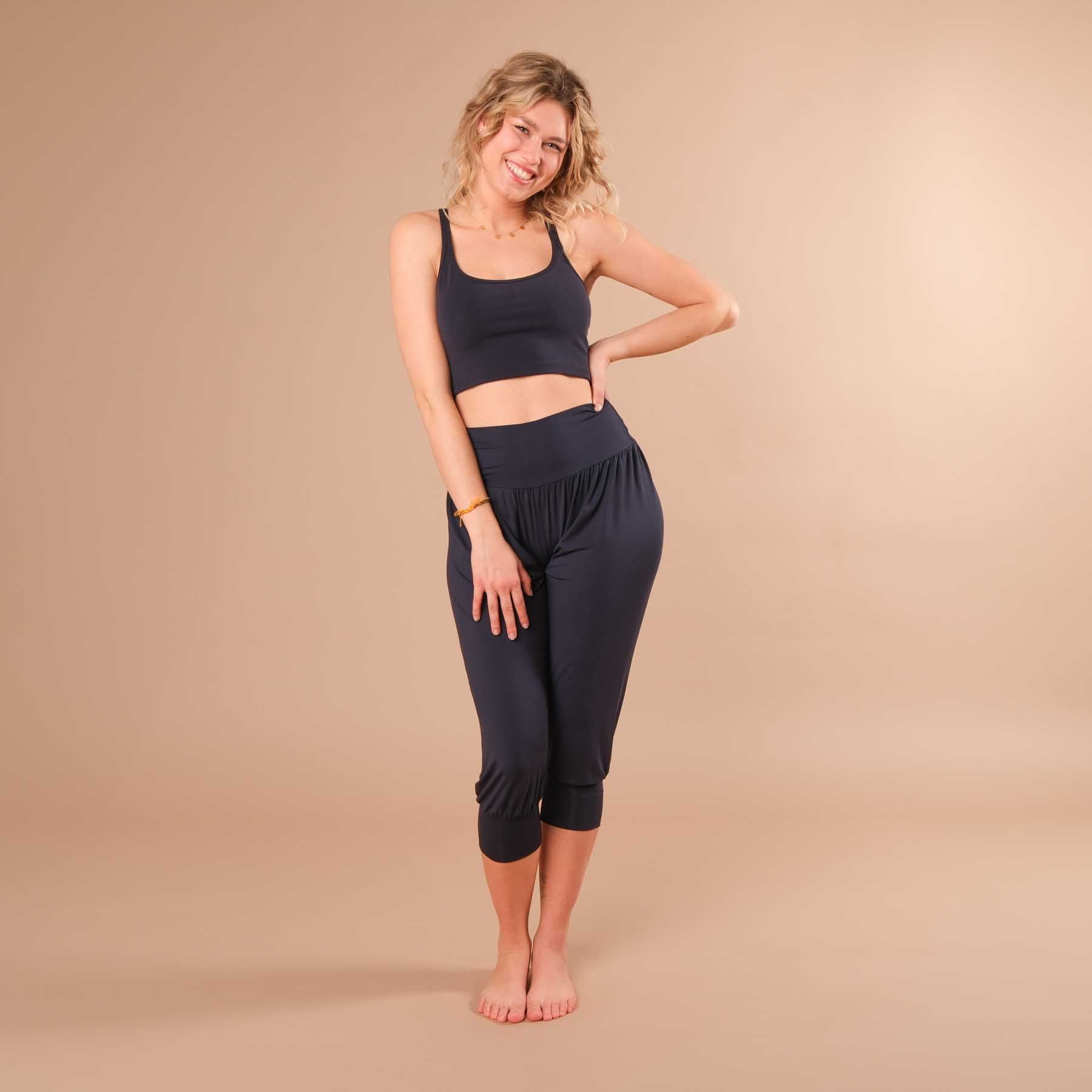Pantalon de yoga Goa 3/4 (Capri) navy