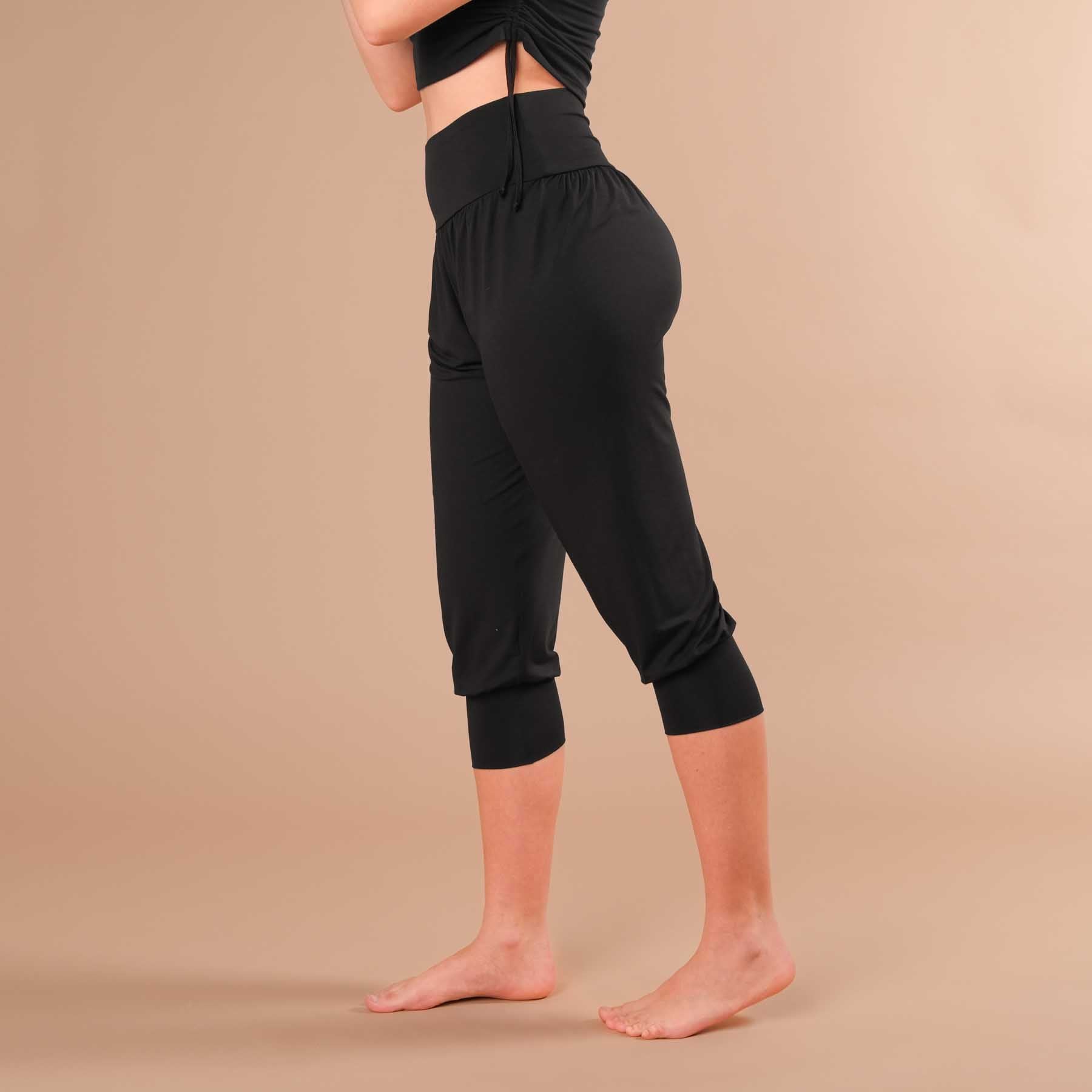 Pantalon de yoga Goa 3/4 (Capri) noir