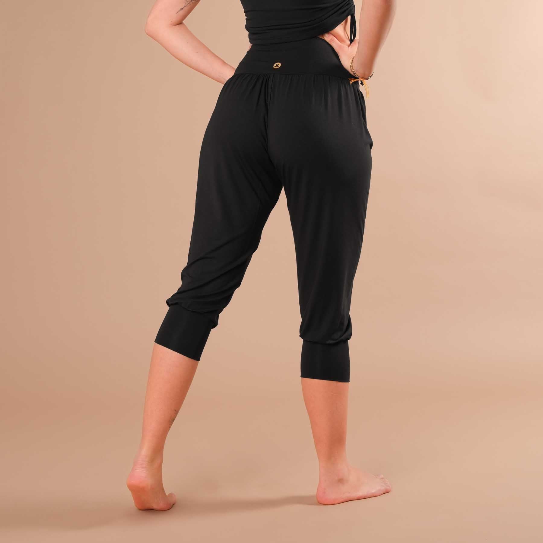 Pantalon de yoga Goa 3/4 (Capri) noir