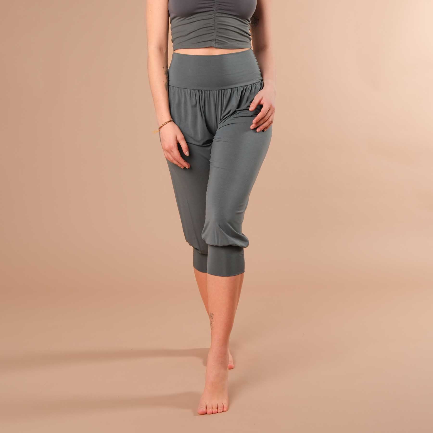 Pantalon de Yoga Goa 3/4 (Capri) émeraude