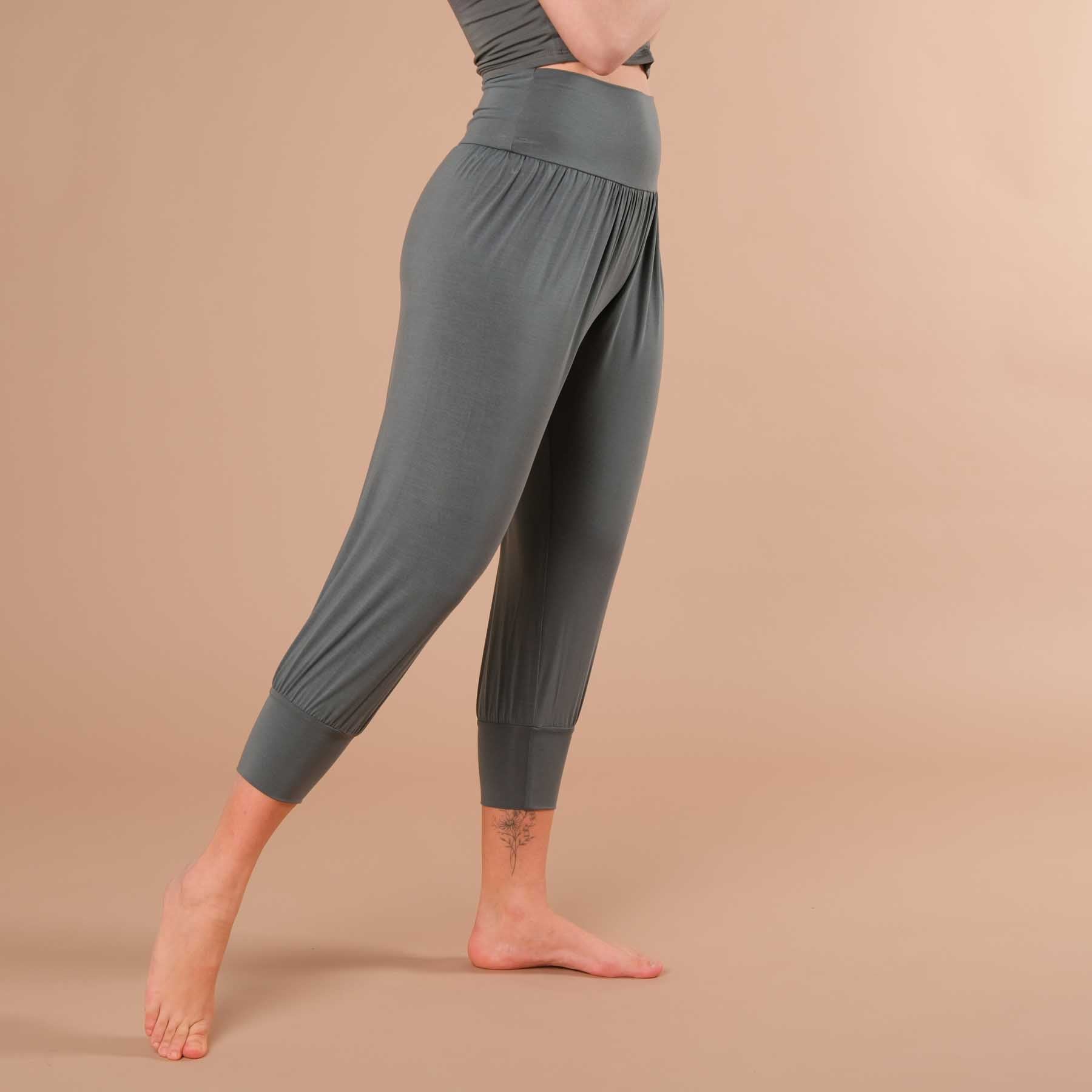 Pantalon de Yoga Goa 3/4 (Capri) émeraude