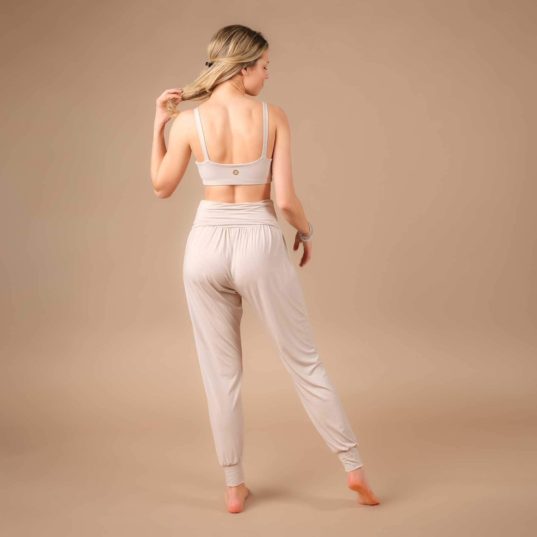 Pantalon de yoga décontracté Taj Mahal long fabriqué de manière durable en Suisse sable