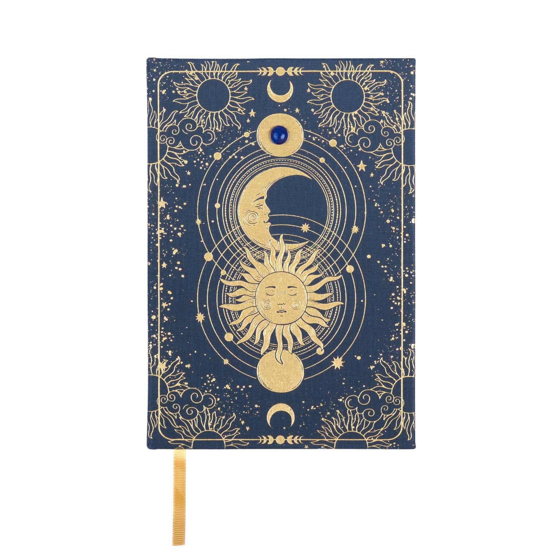Yoga Journal carnet de notes avec pierre précieuse bleu
