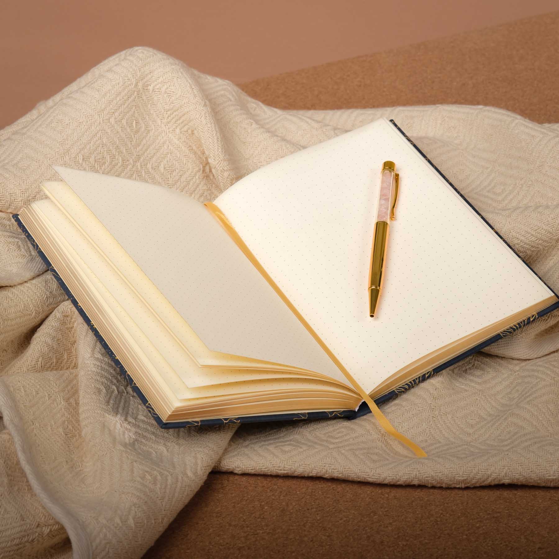 Stylo à bille avec pierres précieuses