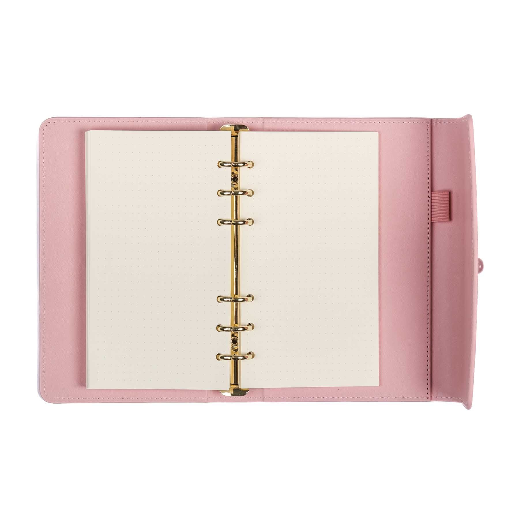 Carnet de notes Yoga à anneaux avec rabat fermeture magnétique et pierre précieuse, cartonné, avec design mandala