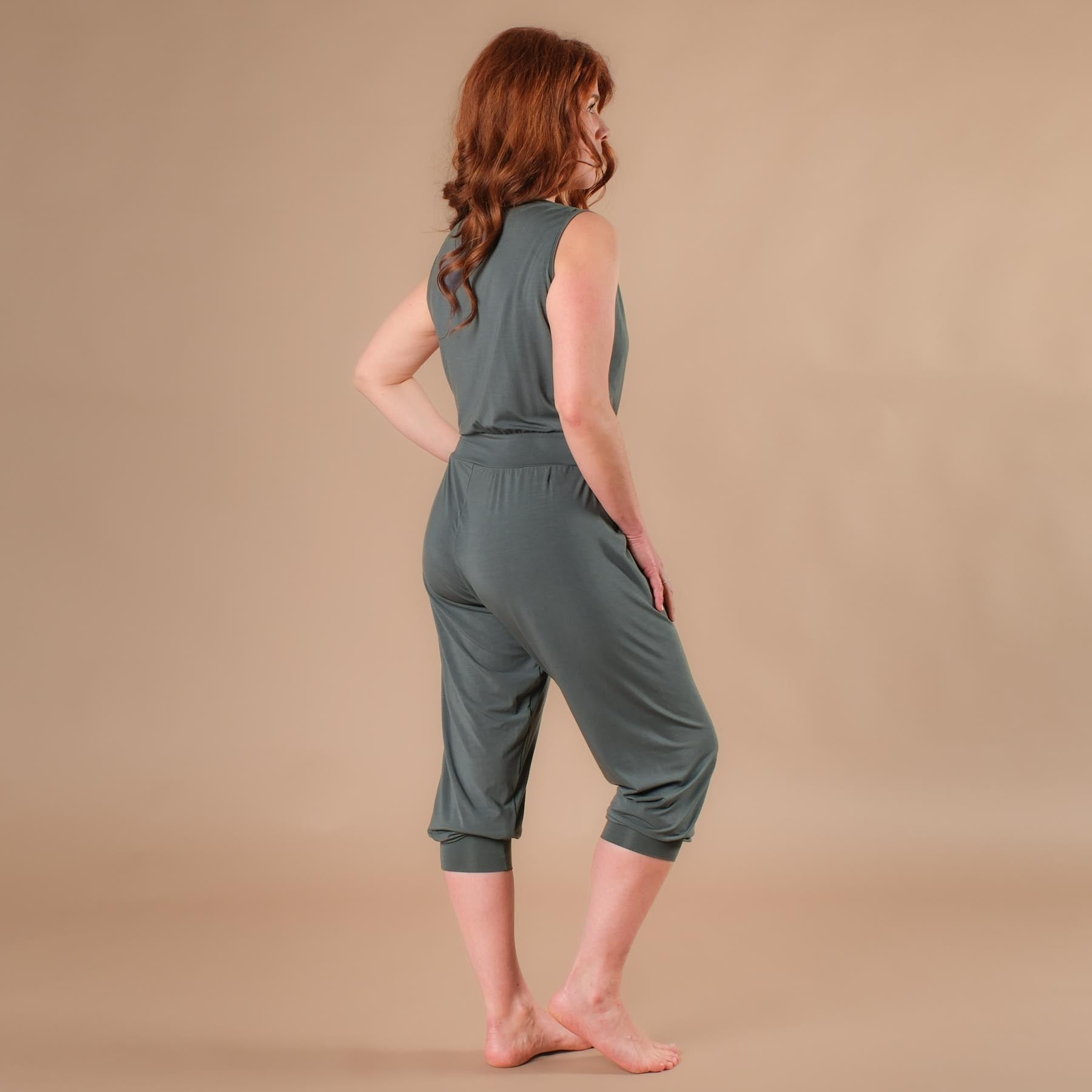 Combinaison de yoga fabriquée en Suisse émeraude