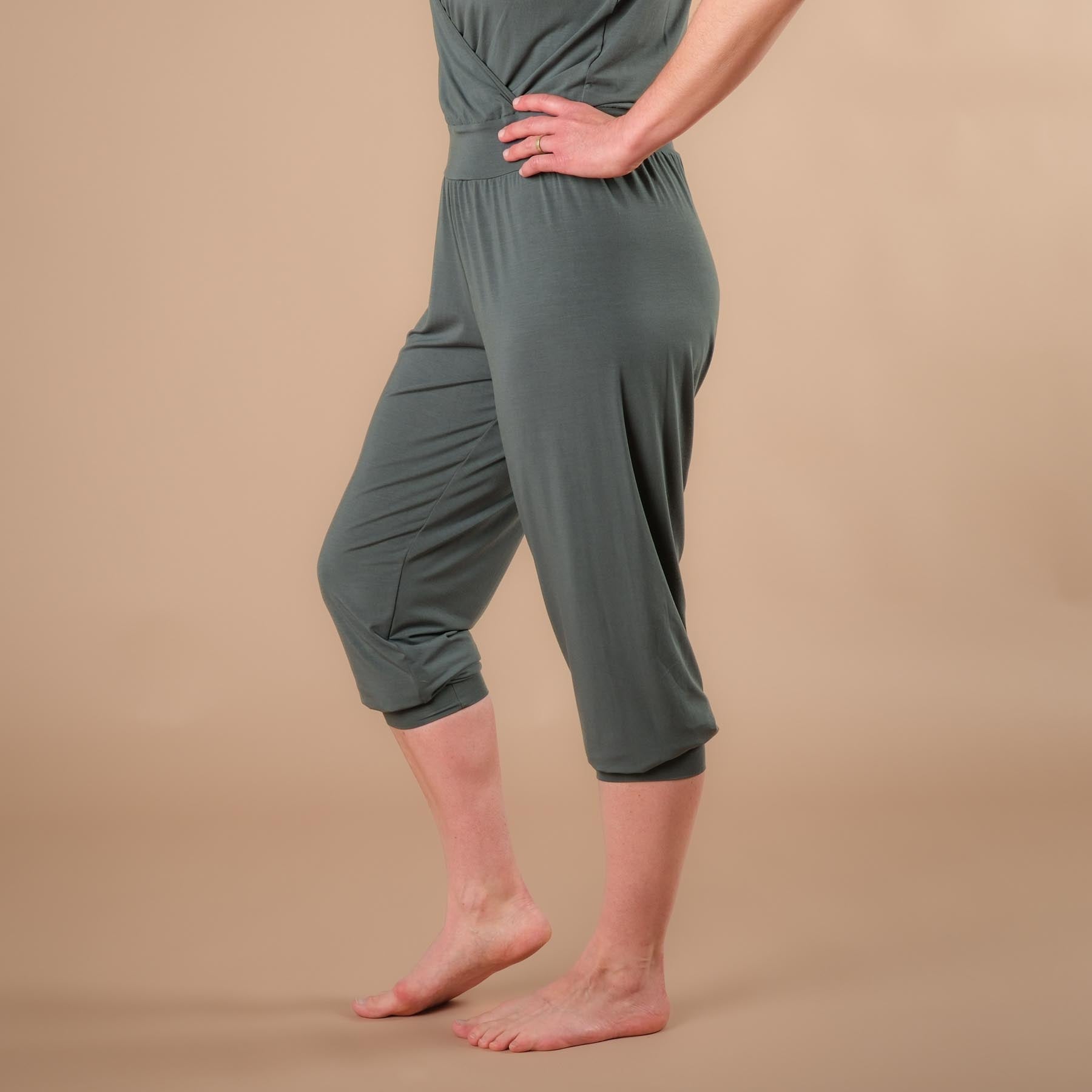 Combinaison de yoga fabriquée en Suisse émeraude