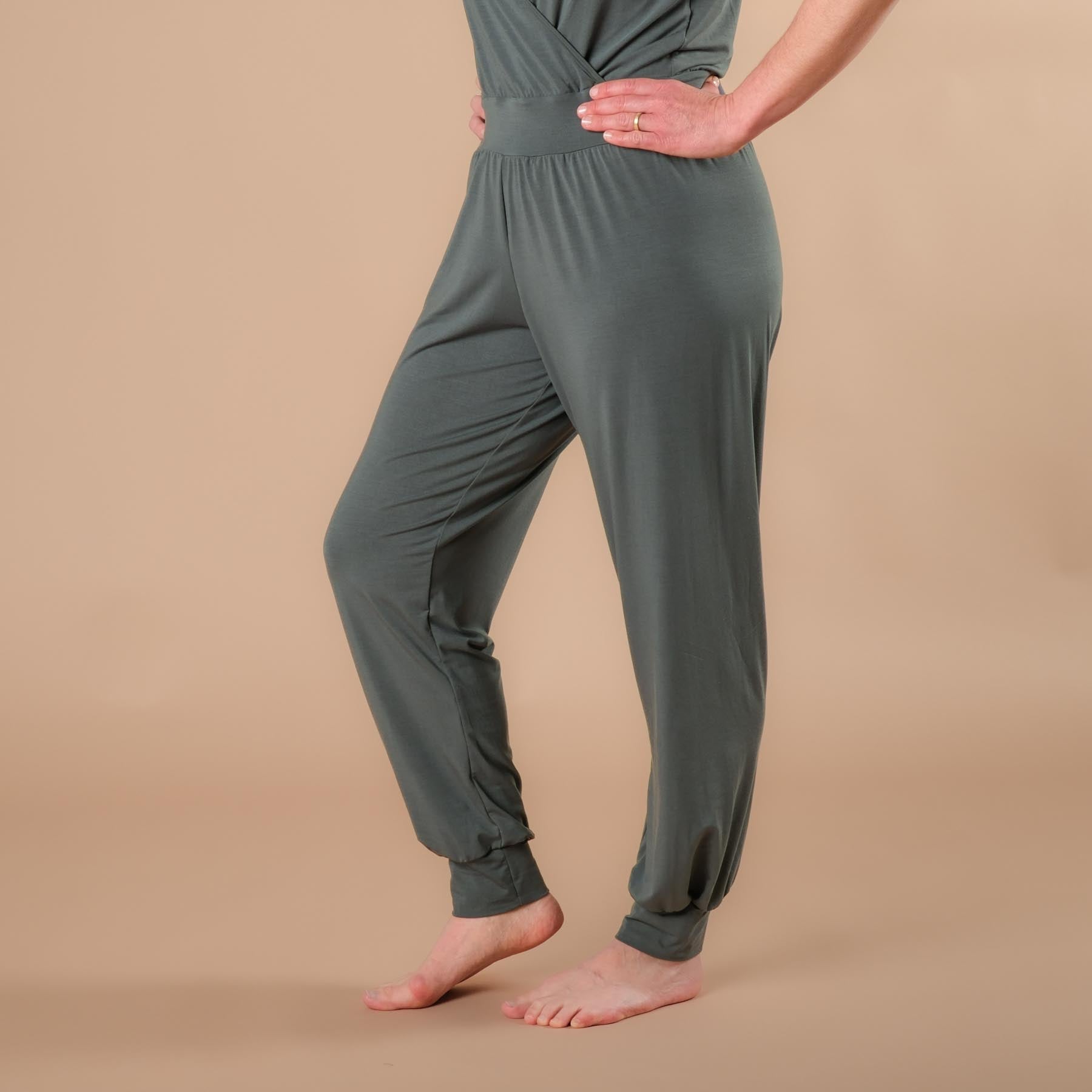 Combinaison de yoga fabriquée en Suisse émeraude