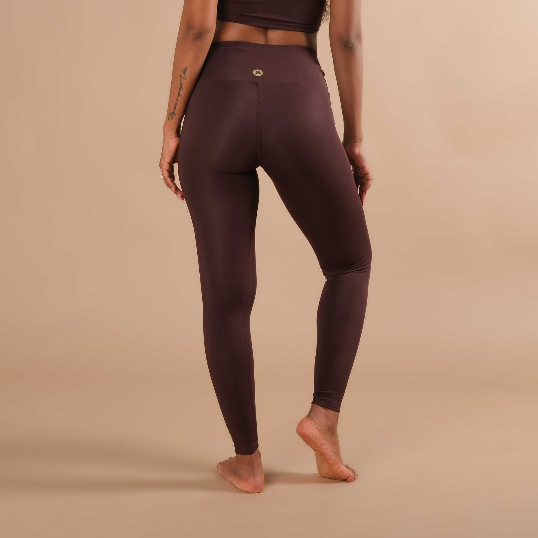 Leggings de yoga durables Comfy ultra-doux, fabriqués en Suisse, couleur aubergine
