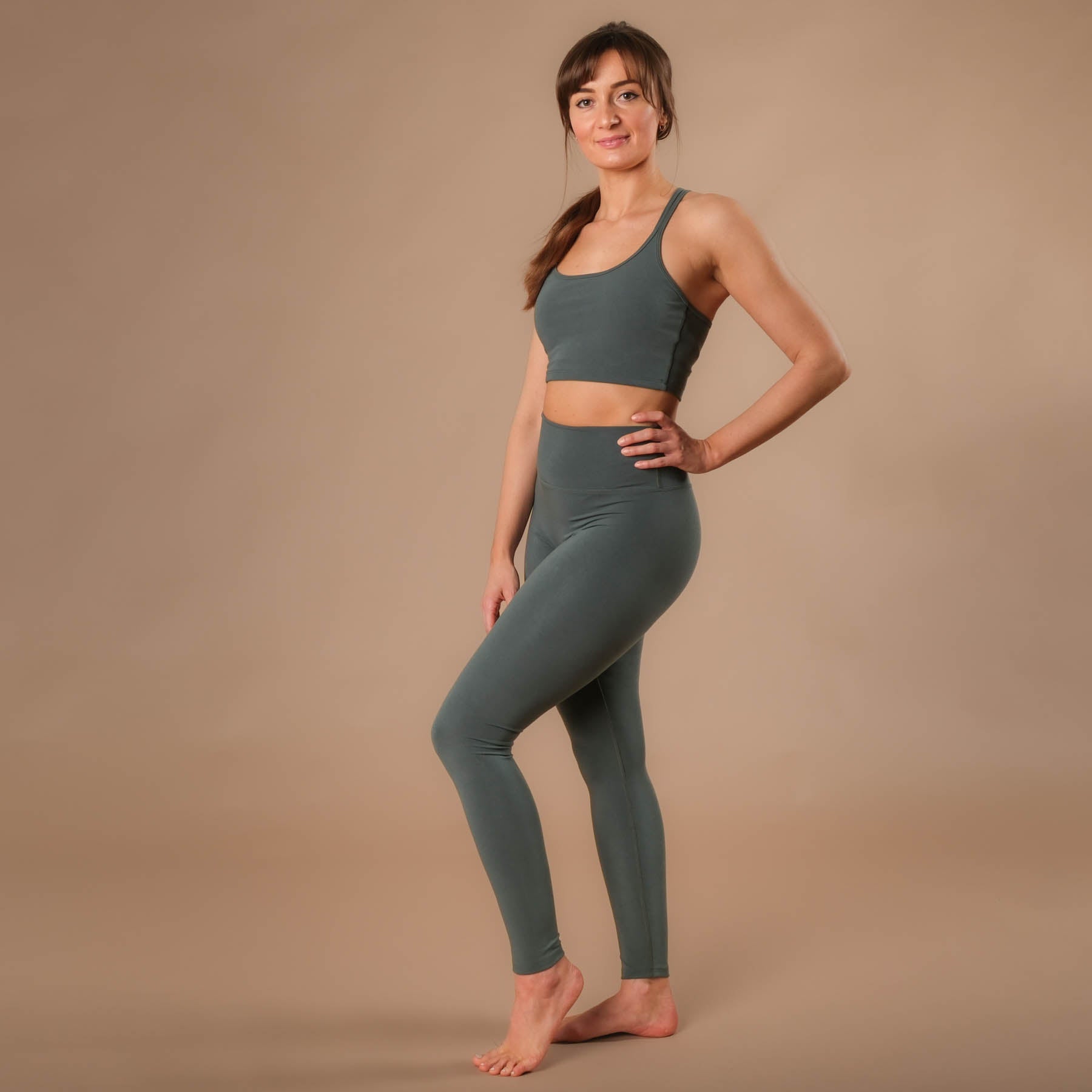 Leggings de yoga Comfy émeraude, fabriqués en Suisse