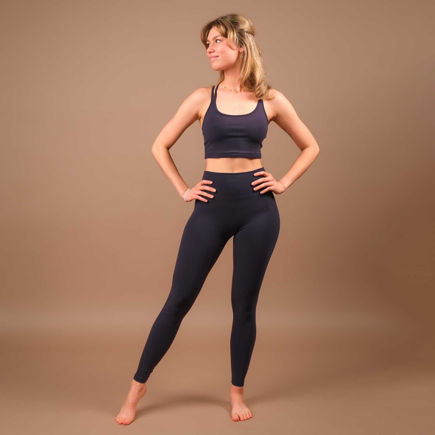 Leggings de yoga durables Comfy navy, super doux, fabriqués en Suisse
