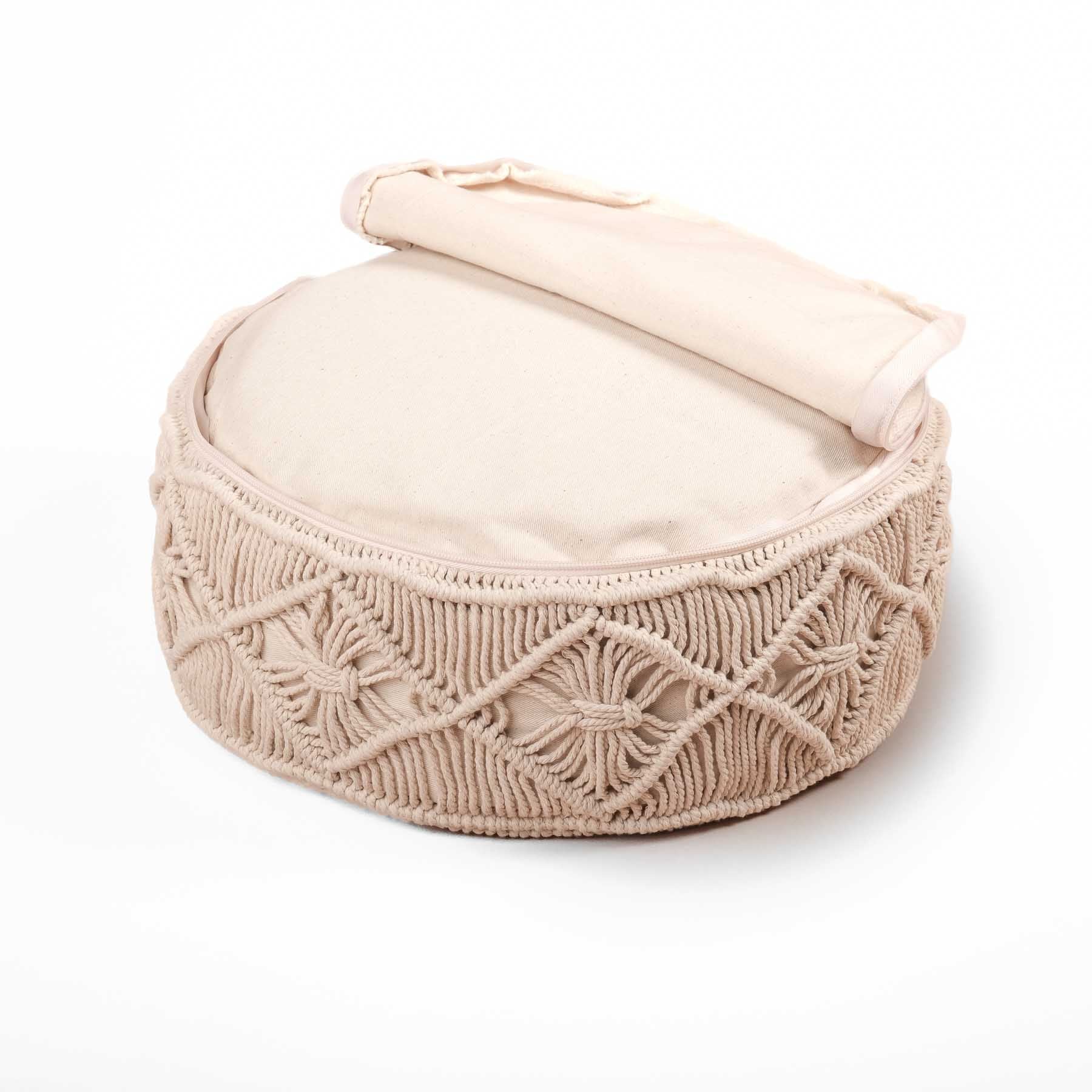Coussin de méditation macramé
