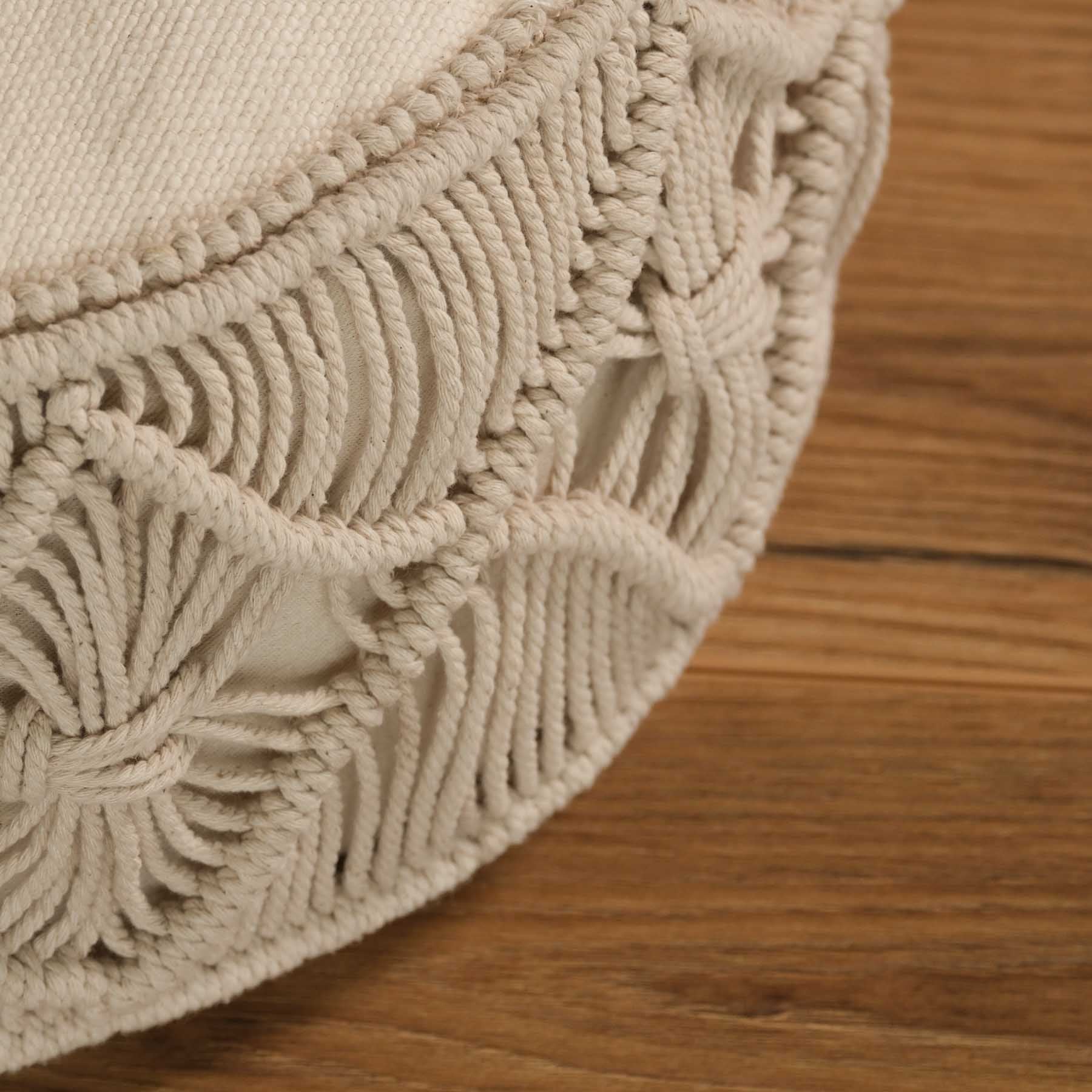 Coussin de méditation macramé