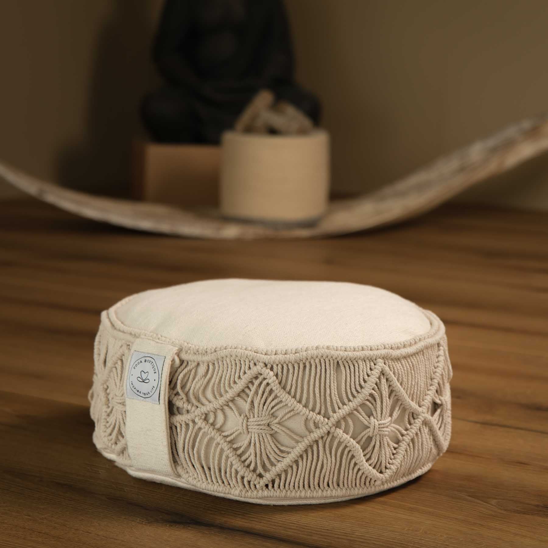 Coussin de méditation macramé