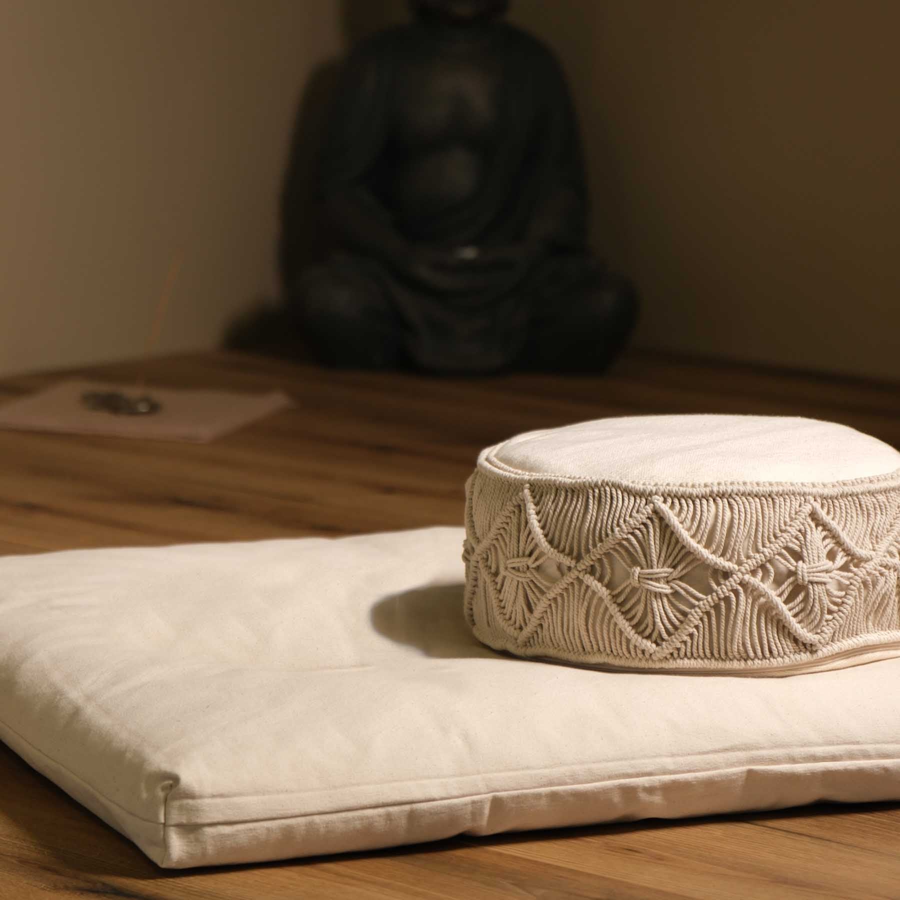 Coussin de méditation en macramé pour une oasis de bien-être parfaite