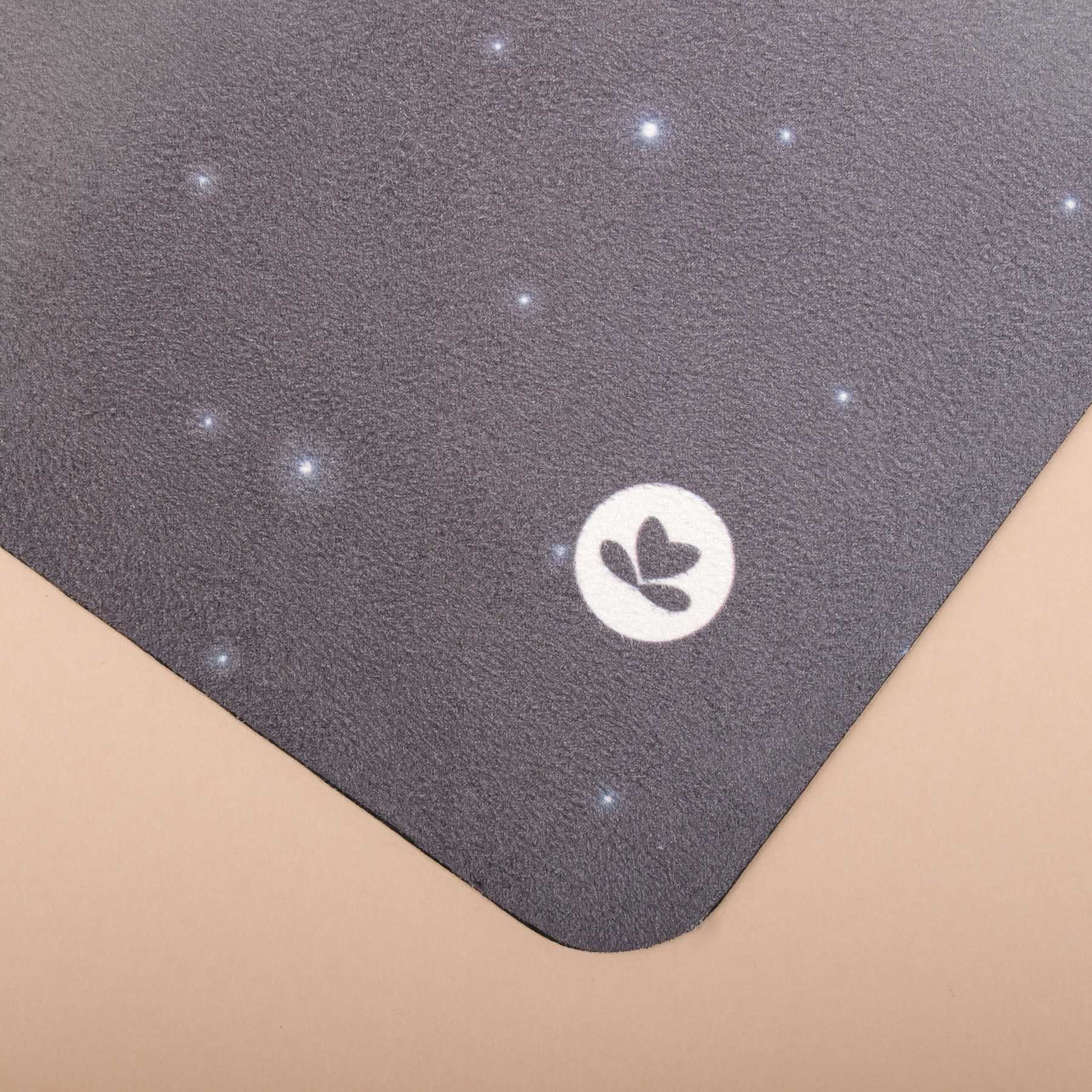 Tapis de voyage - Tapis de yoga Stellar noir pliable et lavable
