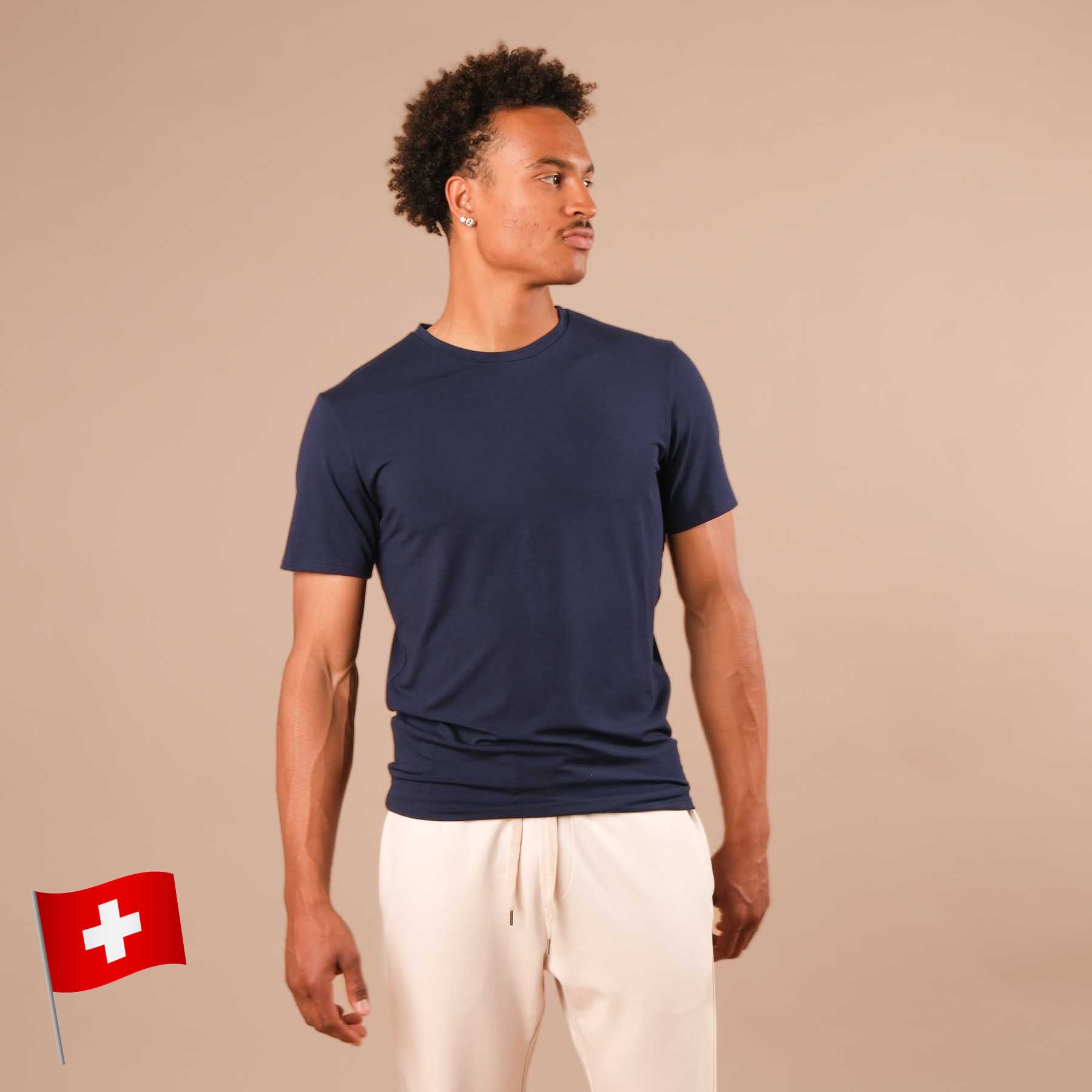 Shirt de yoga homme Classy manches courtes marine