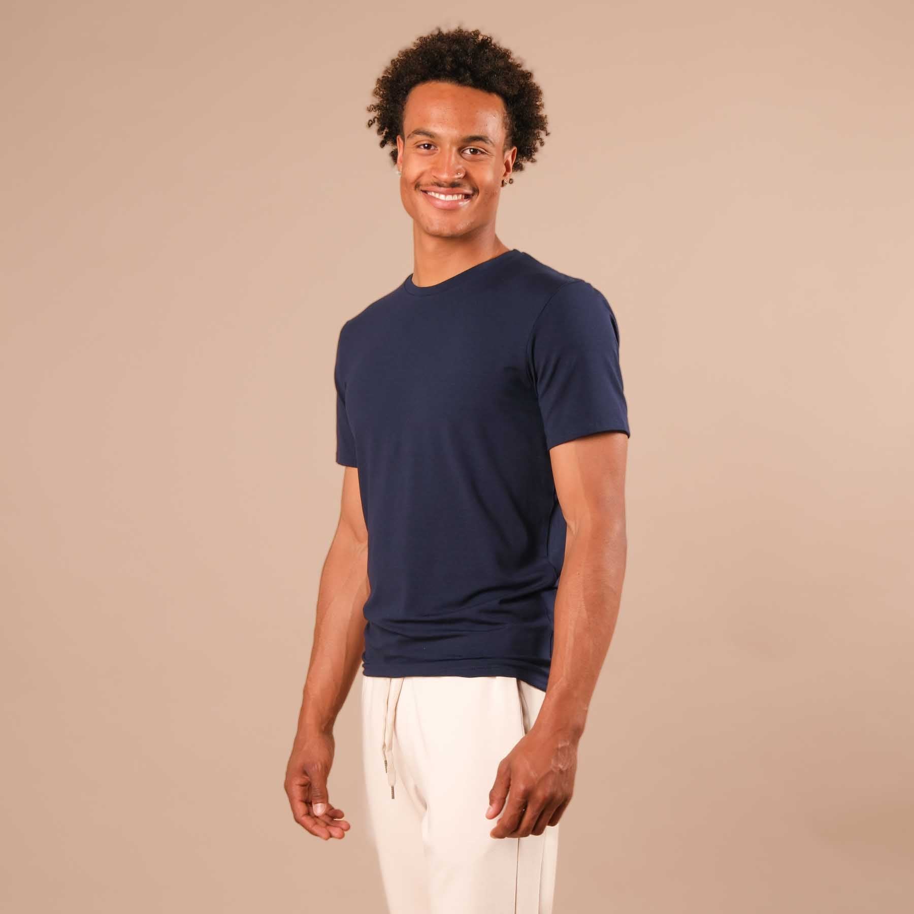 Shirt de yoga homme Classy manches courtes marine