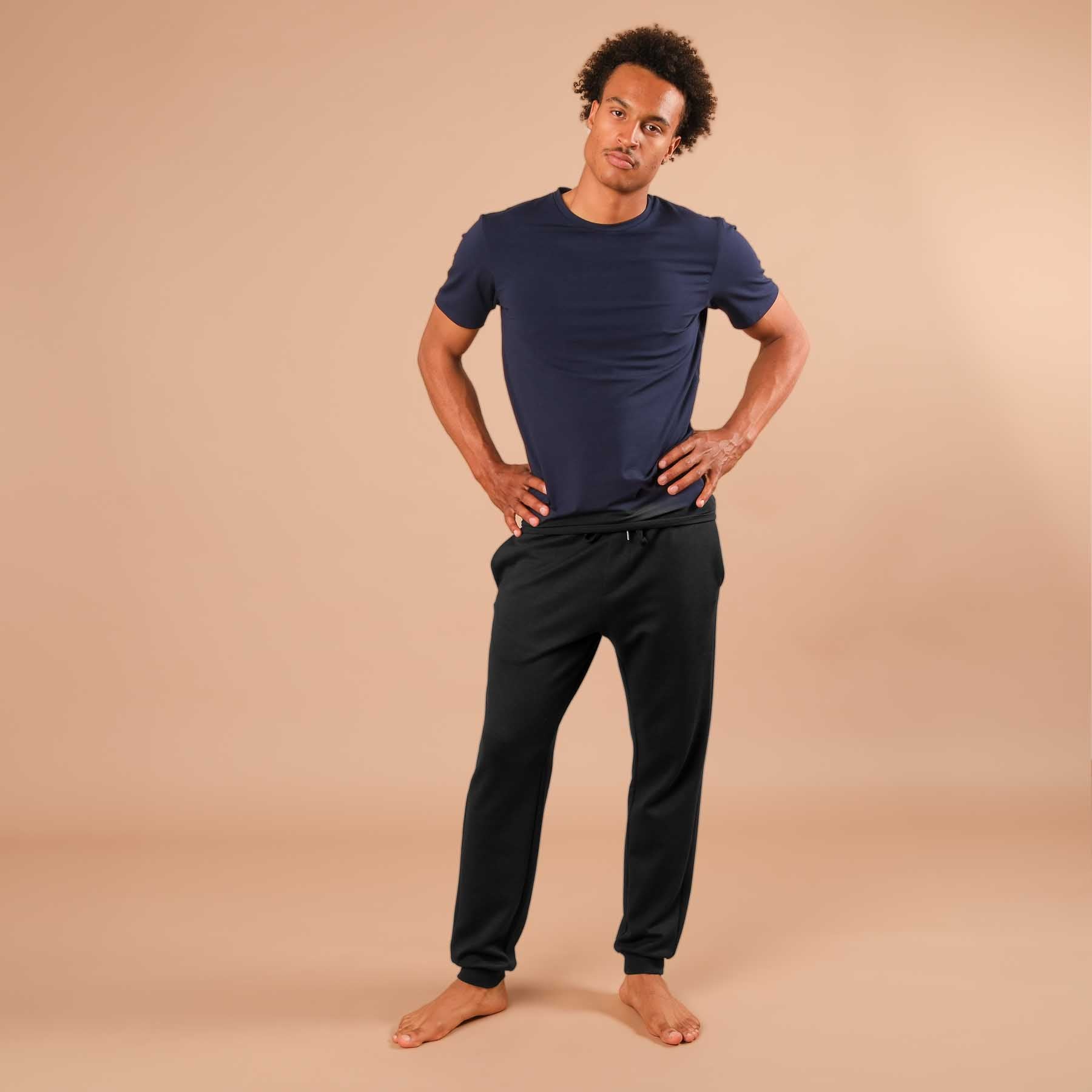 Shirt de yoga homme Classy manches courtes marine