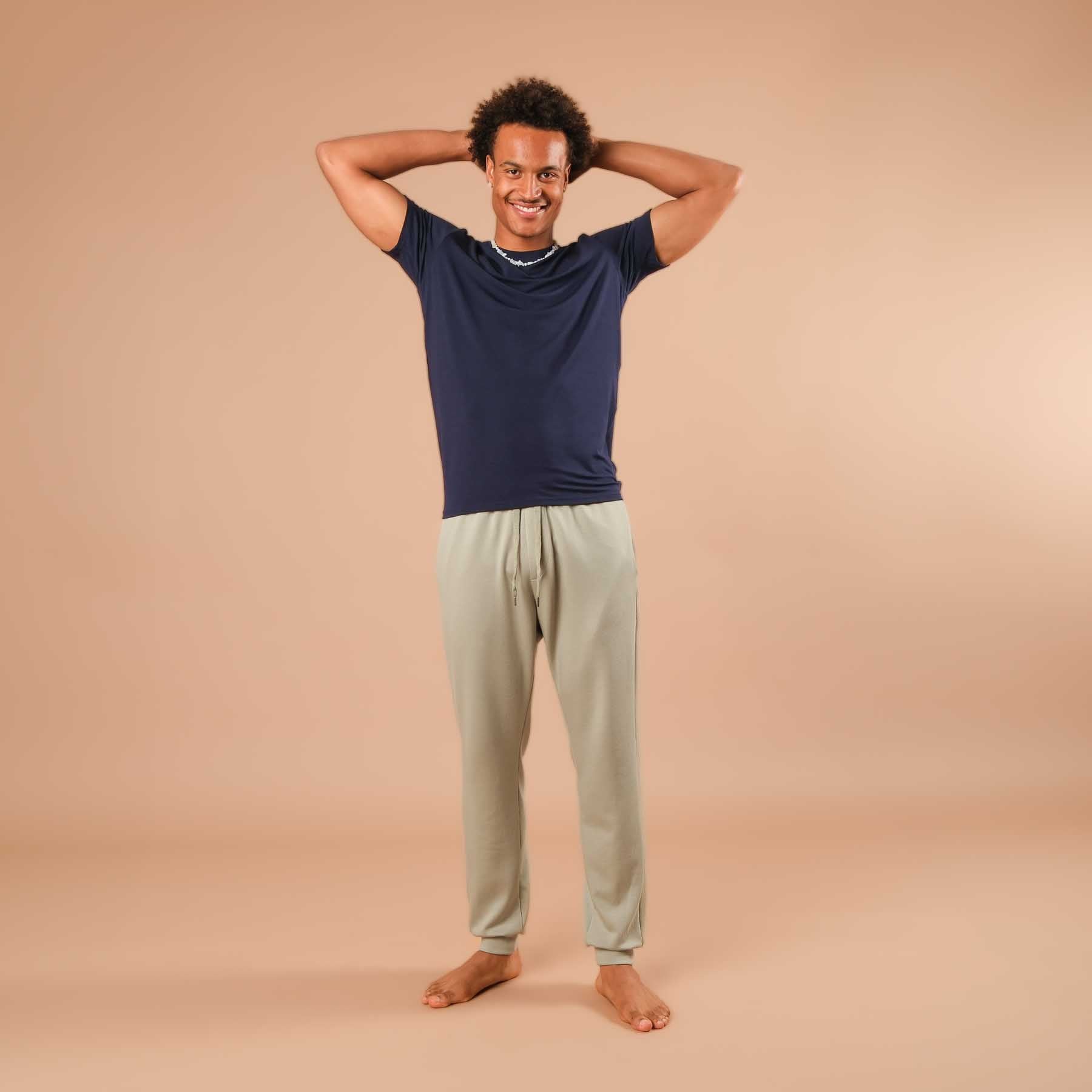 Shirt de yoga homme Classy manches courtes marine