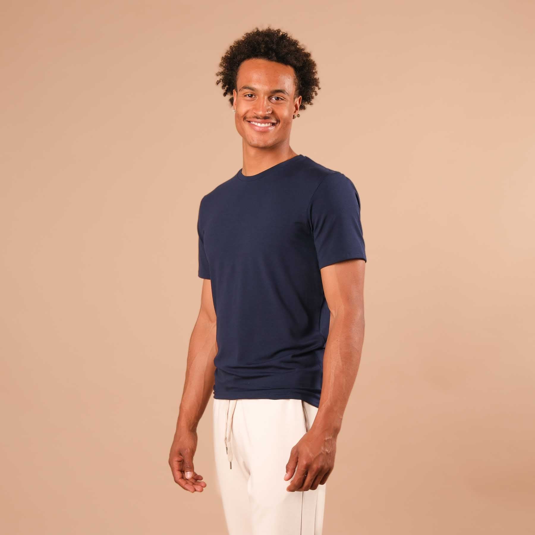 Shirt de yoga homme Classy manches courtes marine