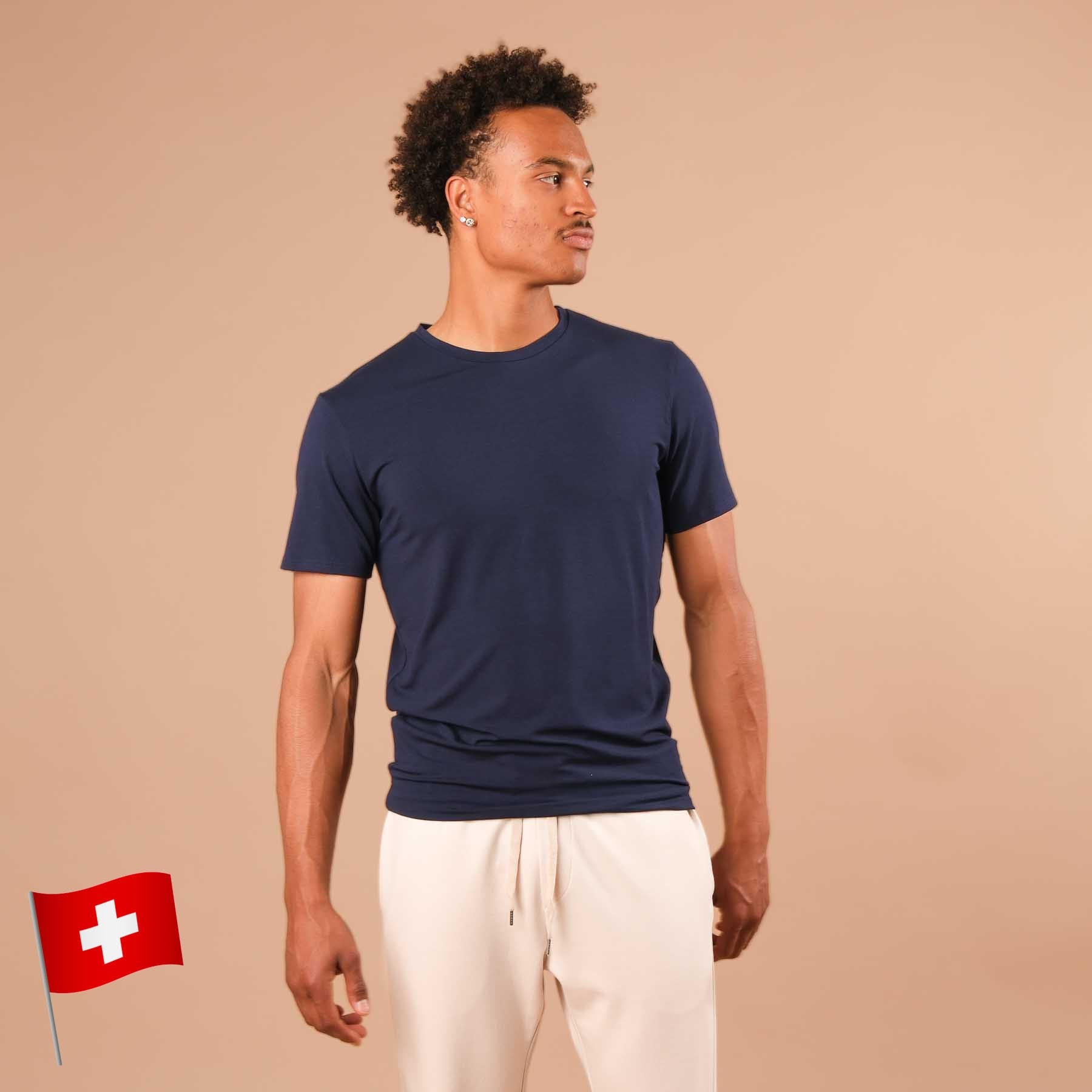 Shirt de yoga homme Classy manches courtes marine