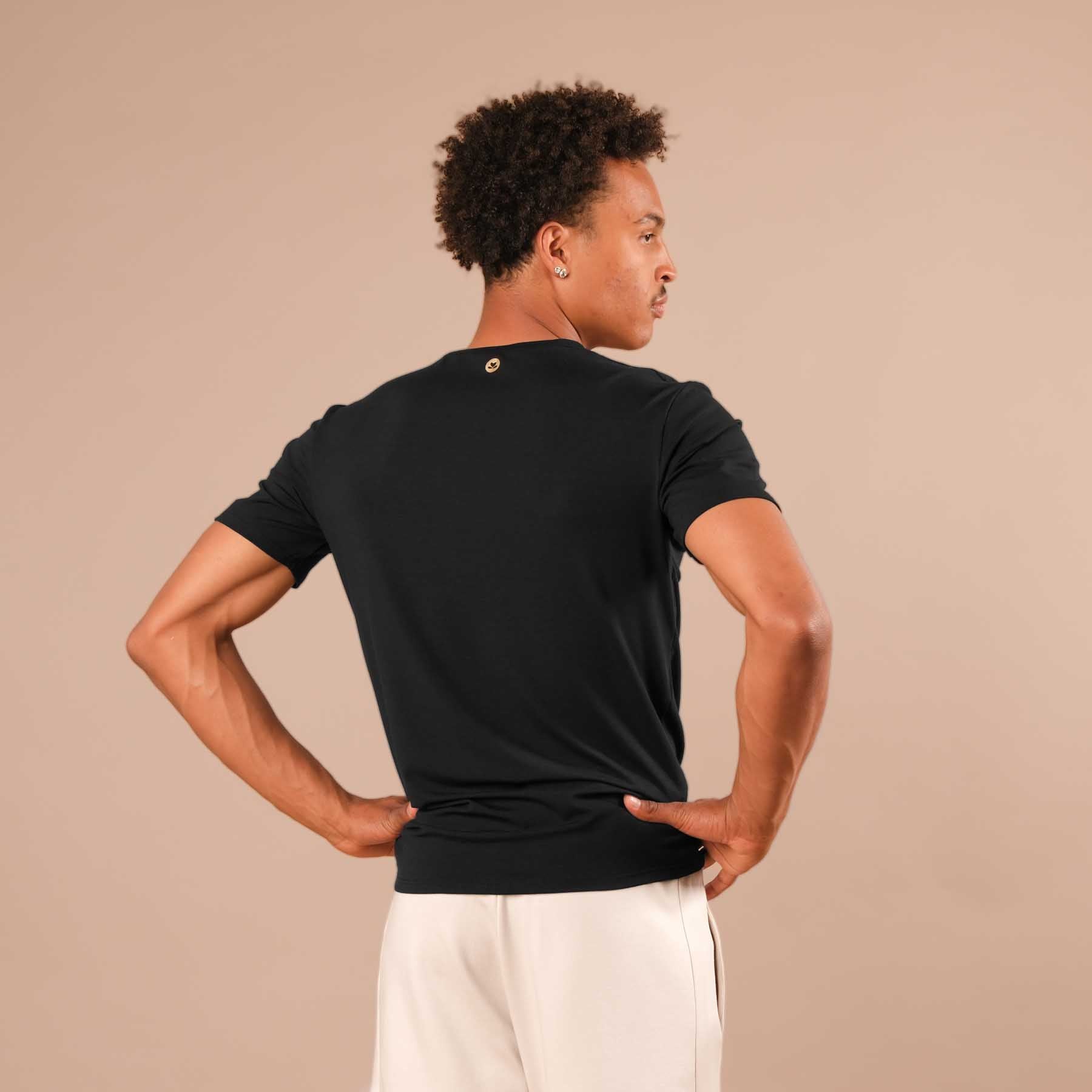 Shirt de yoga pour hommes Classy à manches courtes noir