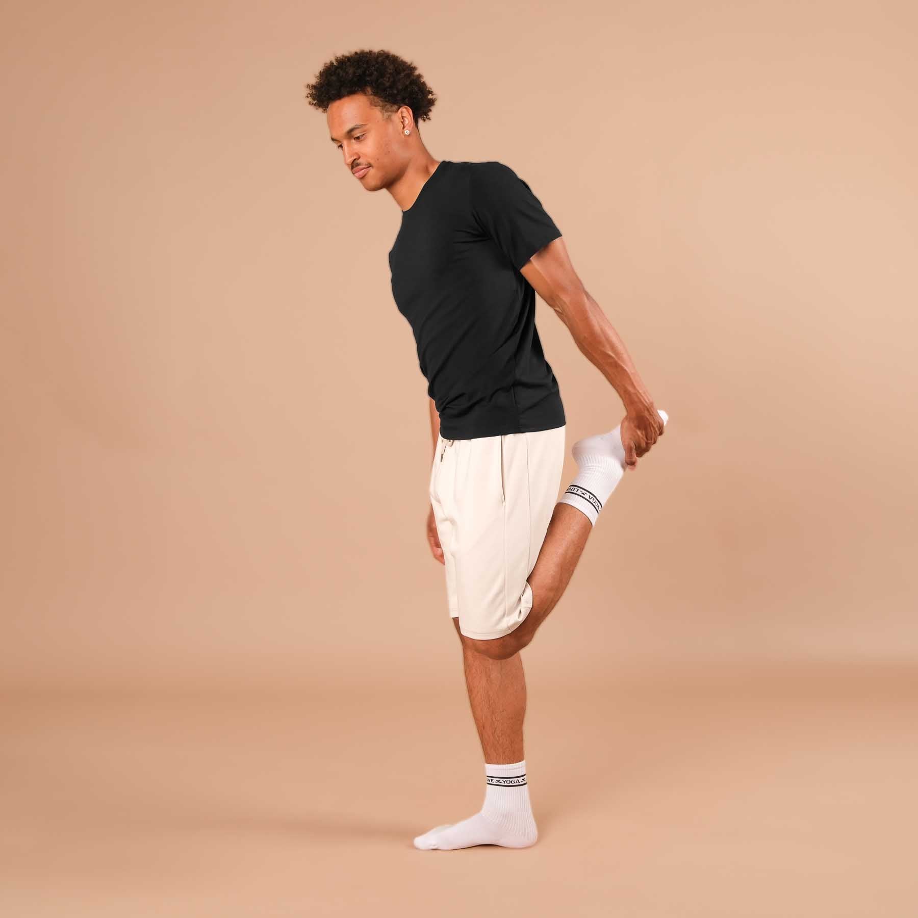 Shirt de yoga pour hommes Classy à manches courtes noir