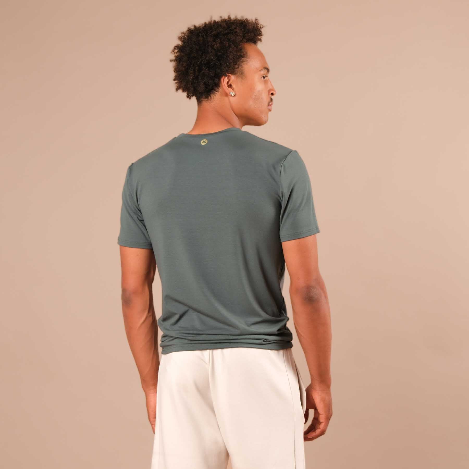 Shirt de yoga homme Classy manches courtes émeraude