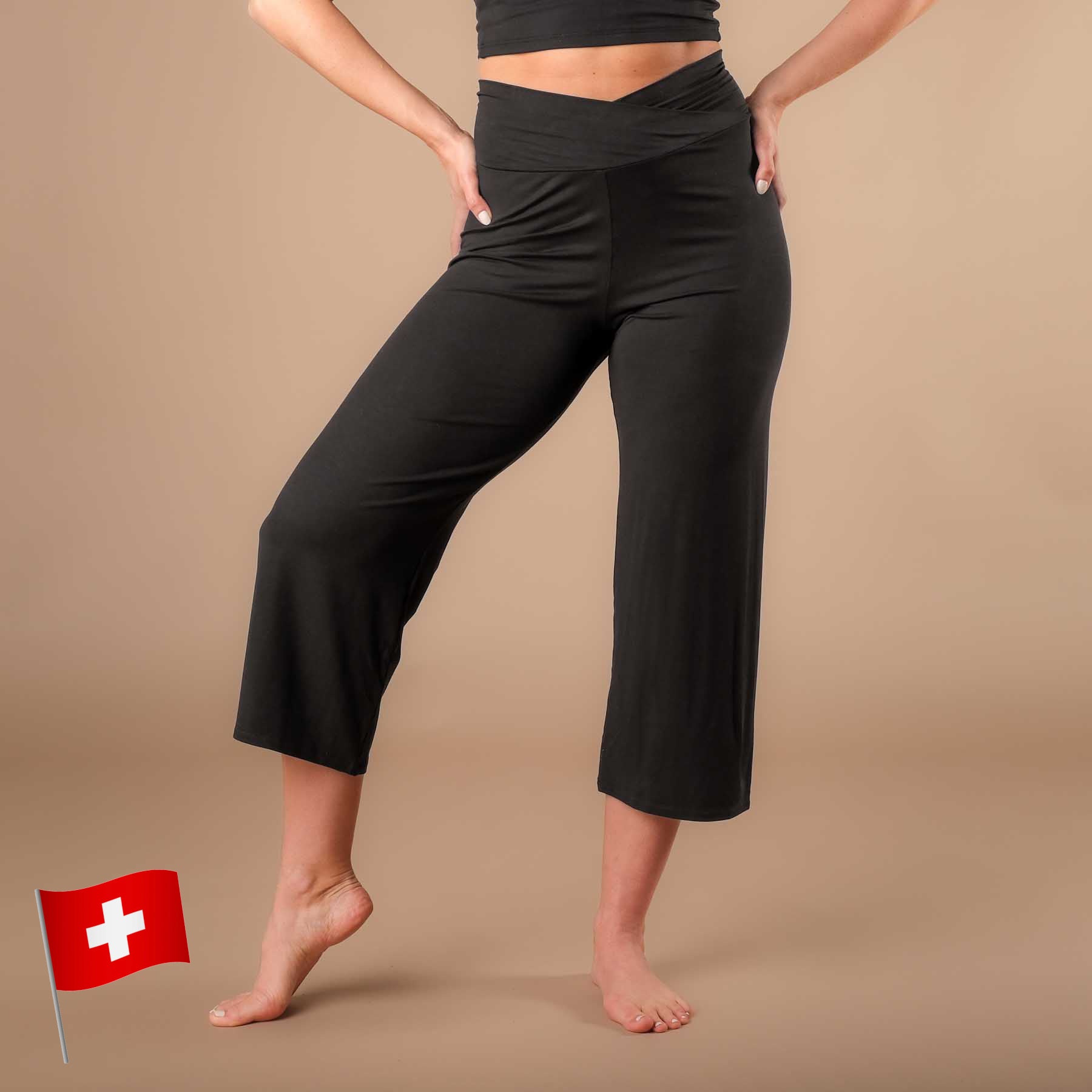 Culotte d'été de yoga Comfy noire