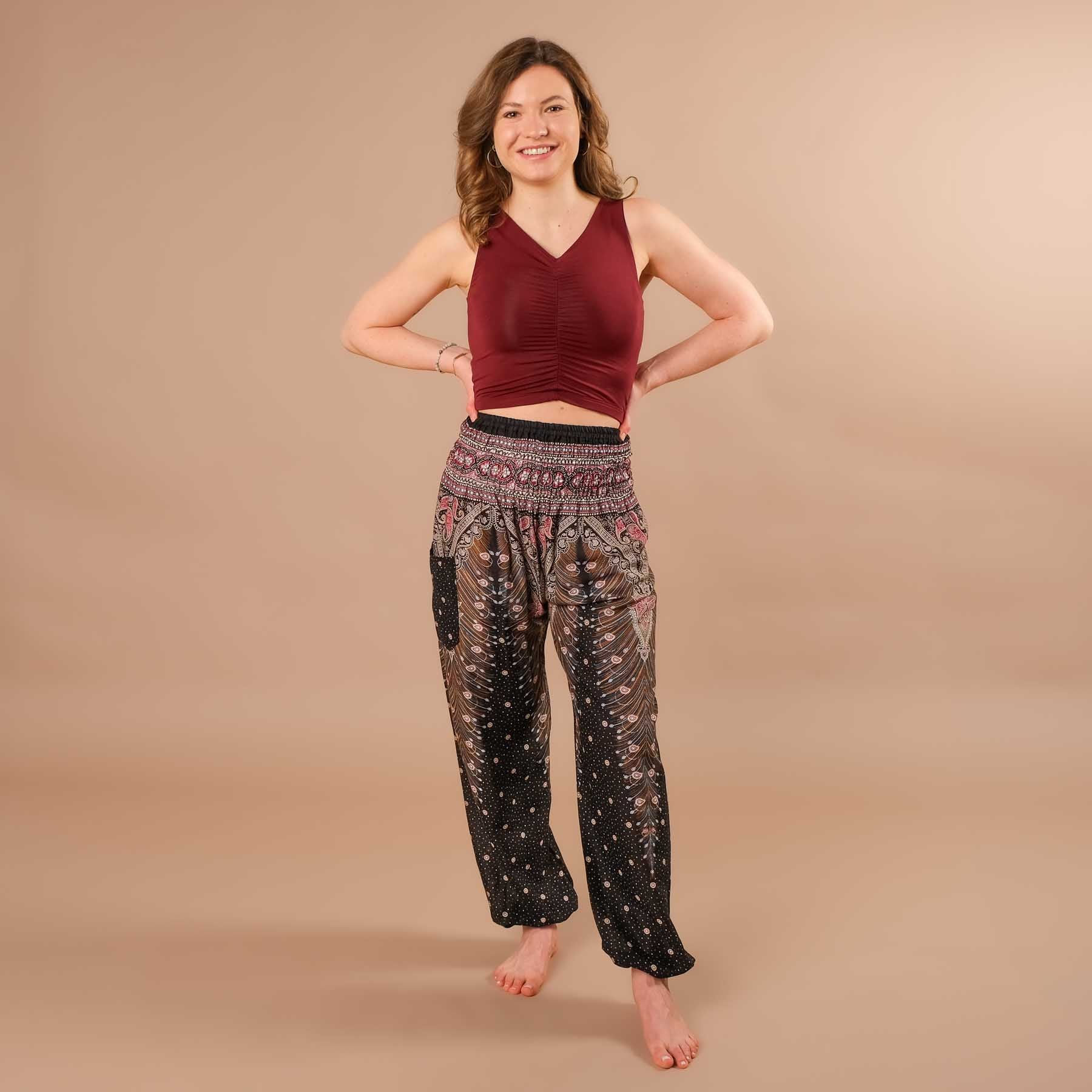 Crop Top d'été froncé Comfy bordeaux
