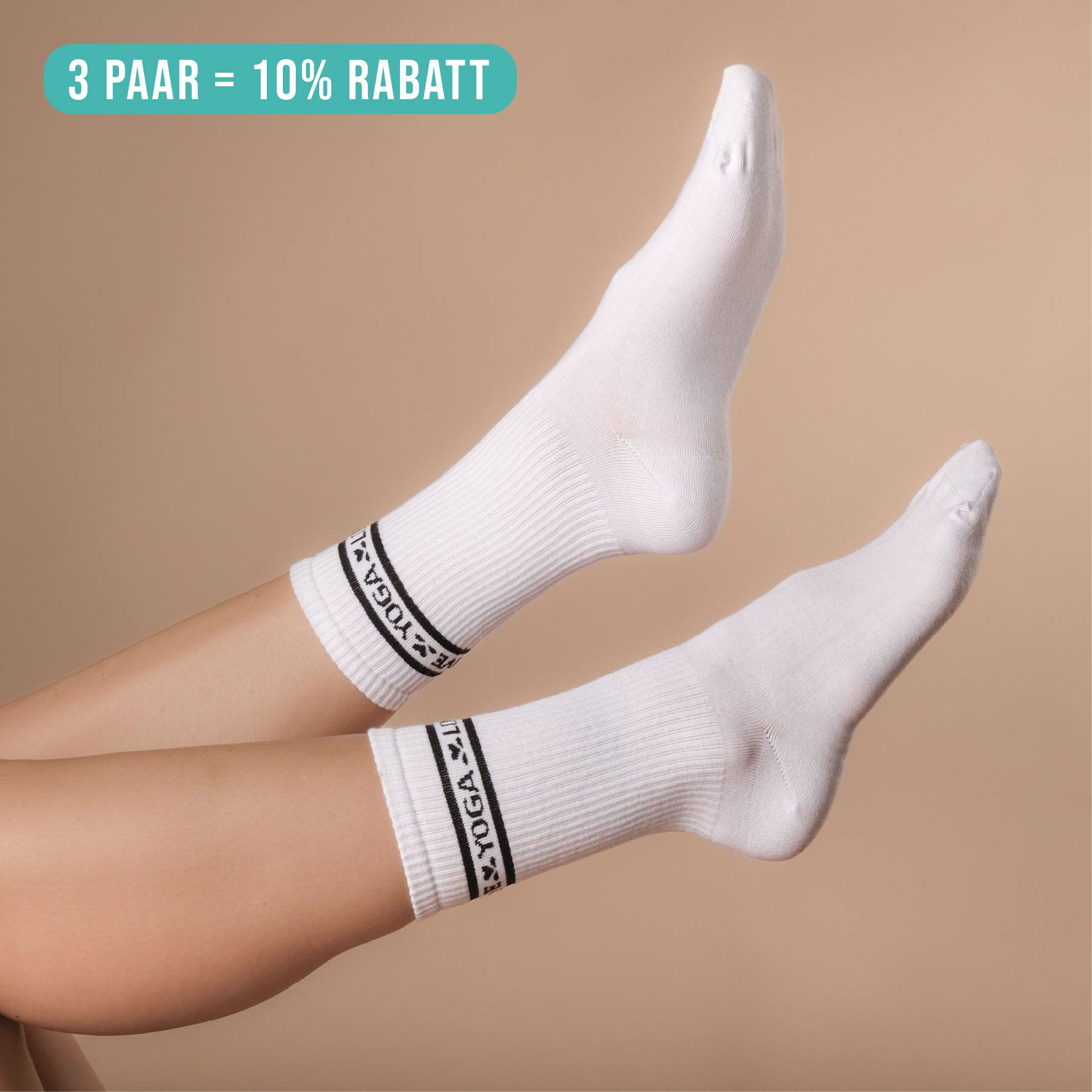 Chaussettes de yoga - chaussettes de sport blanches