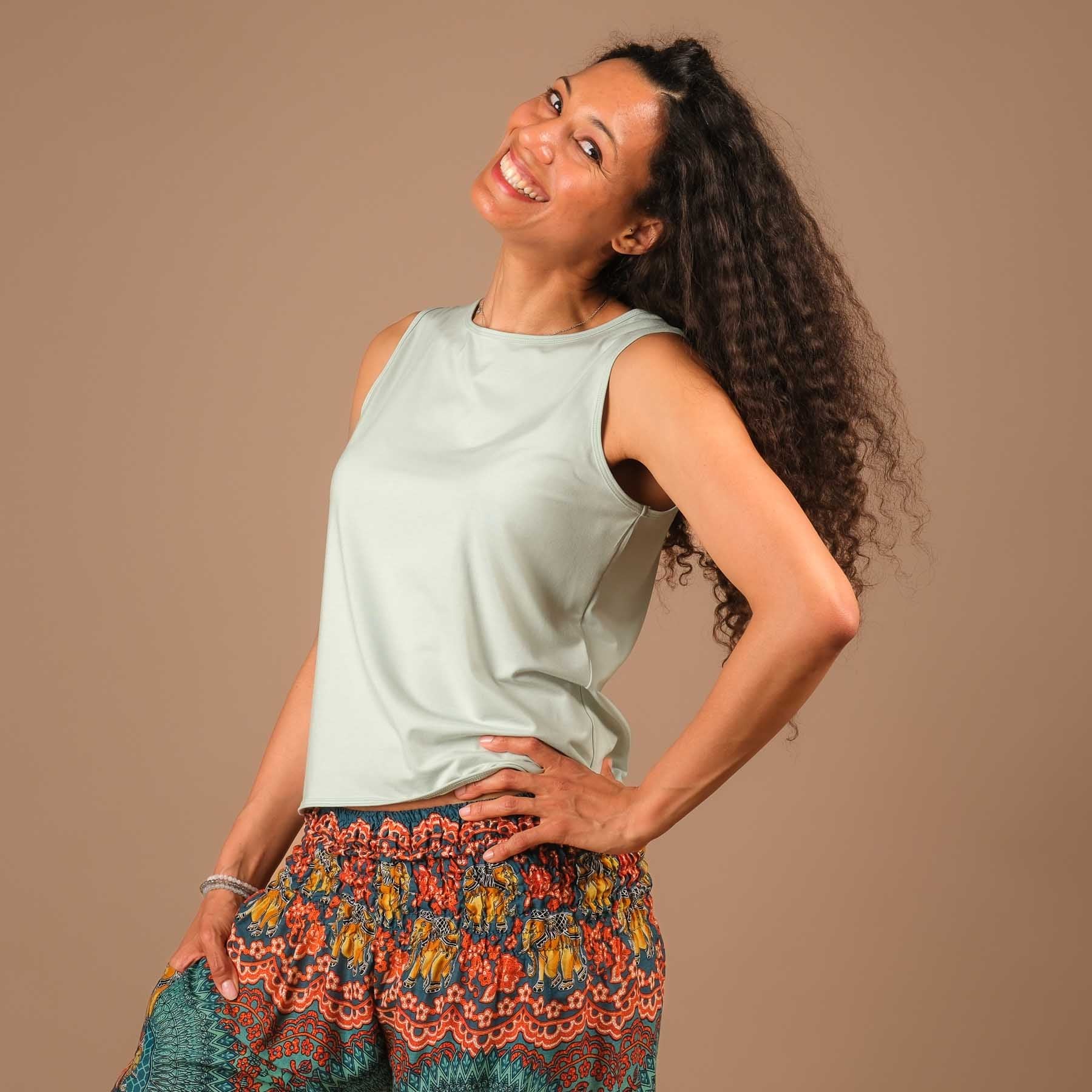 Débardeur Comfy largement fabriqué de manière durable en Suisse menthe