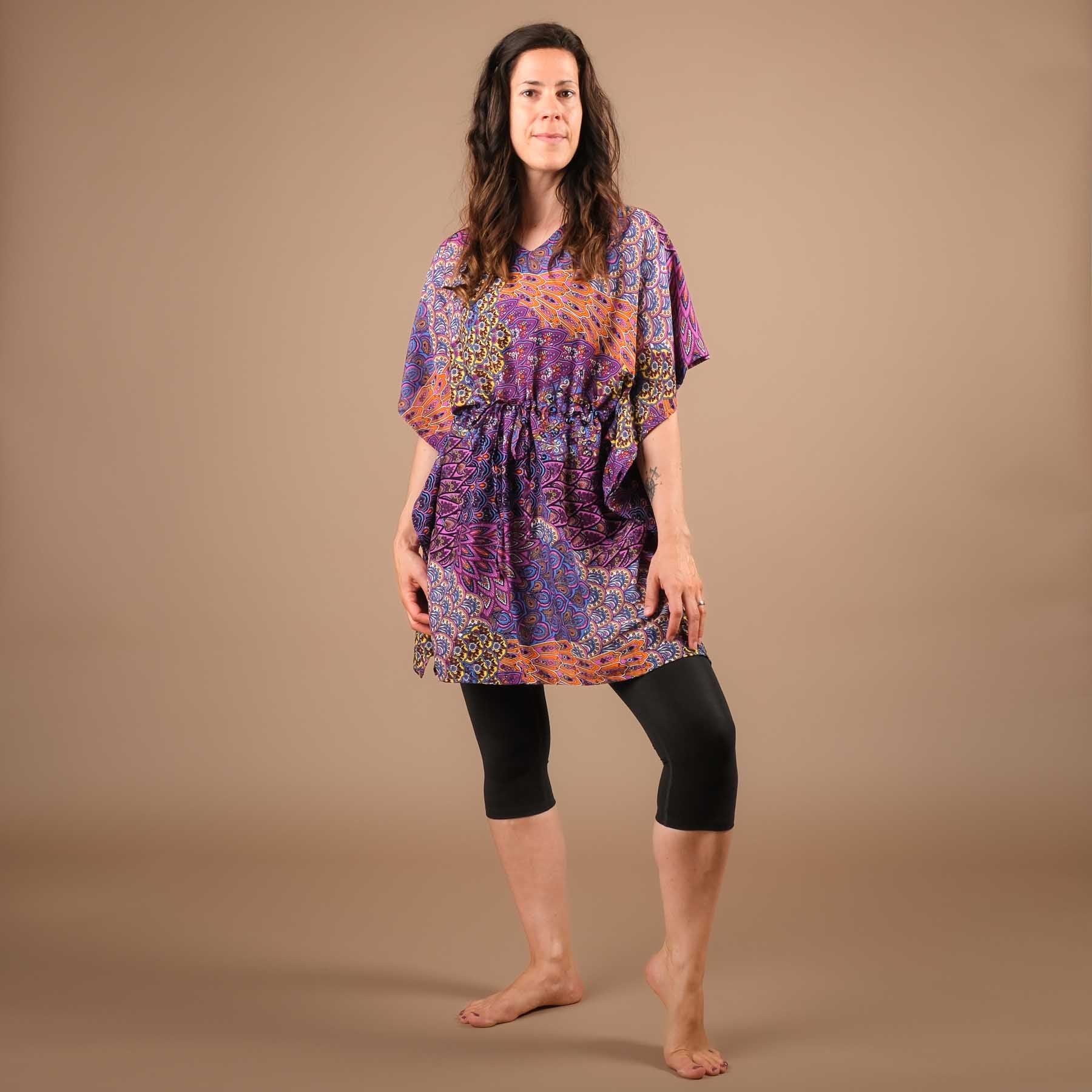 tunique yoga Shirt d'été en coton woodstock
