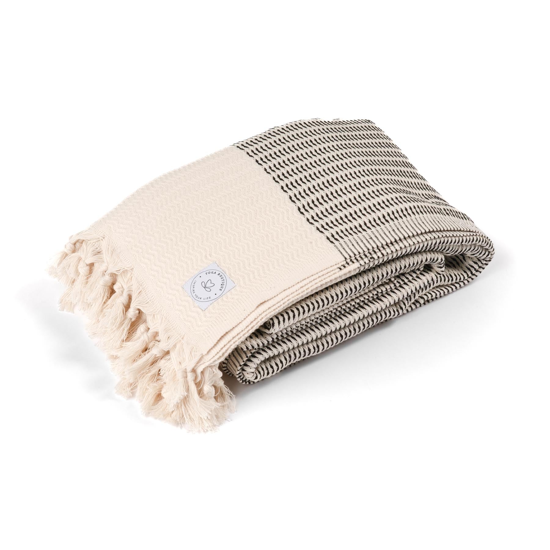 Couverture de yoga Relax coton bio noir