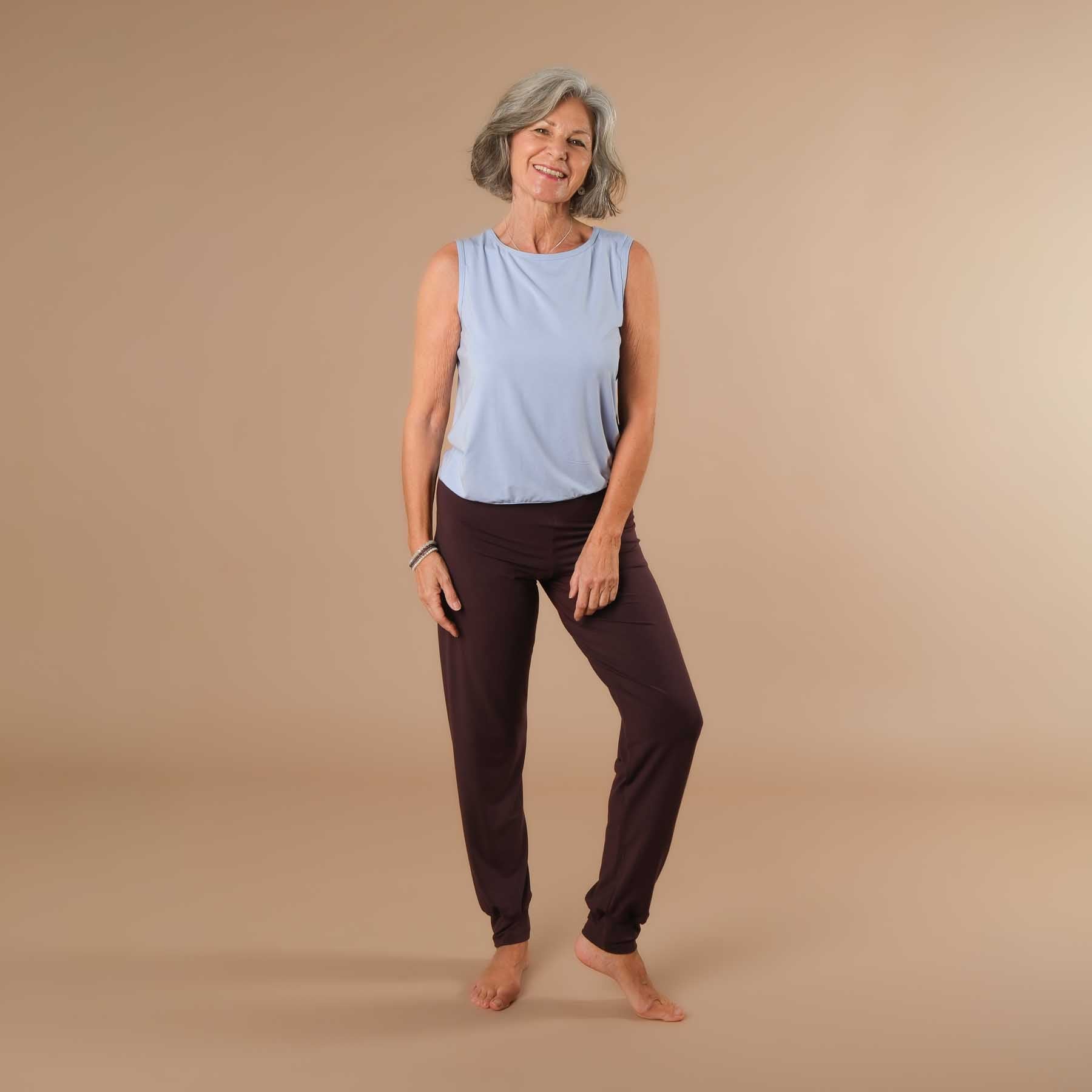 Pantalon de yoga Viki pantalon de yoga ample aubergine