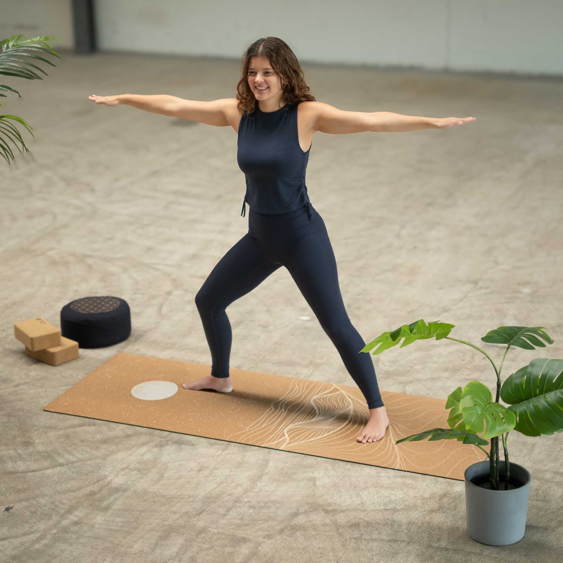 Eco tapis de yoga liège Sahara