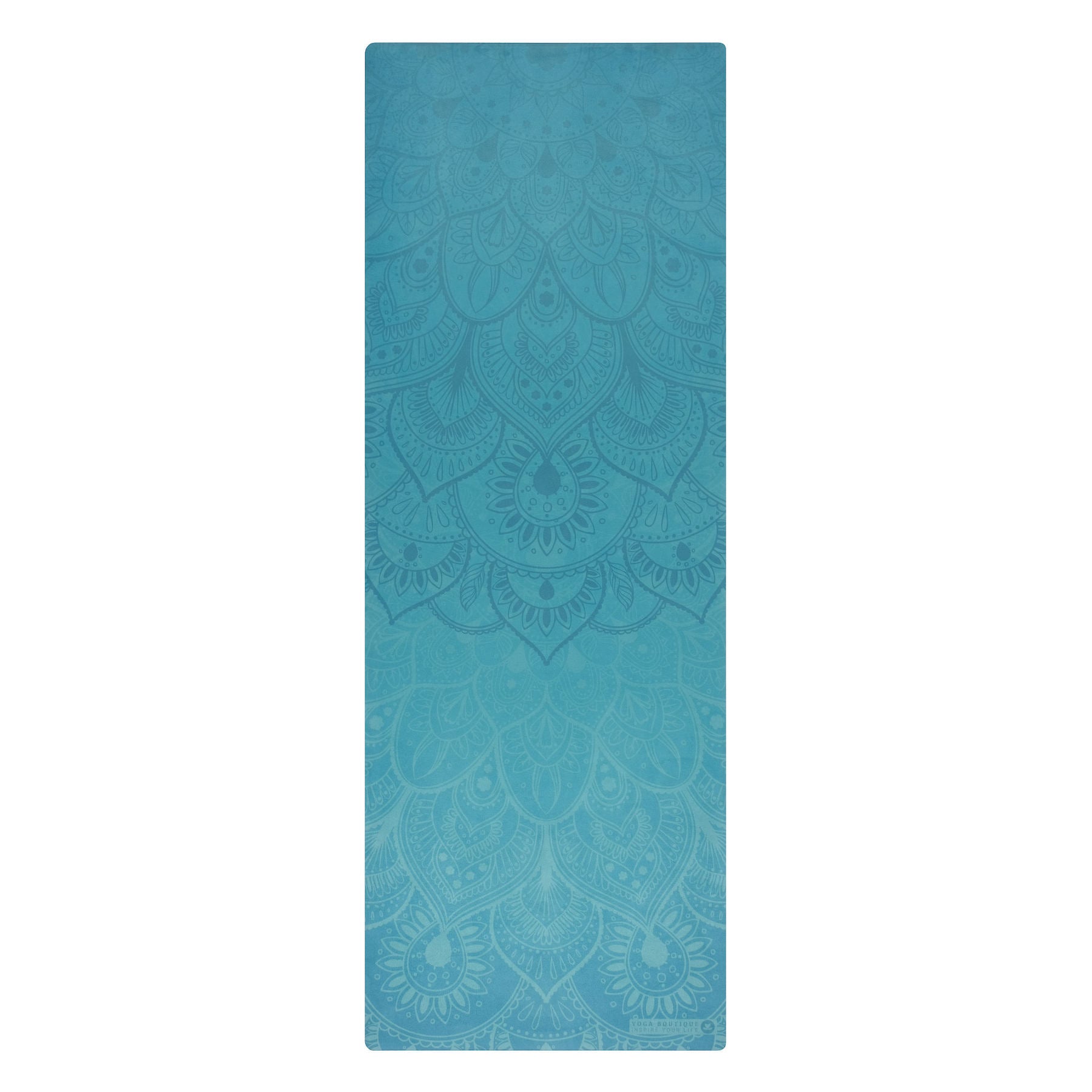 Tapis de yoga velours Mandala turquoise