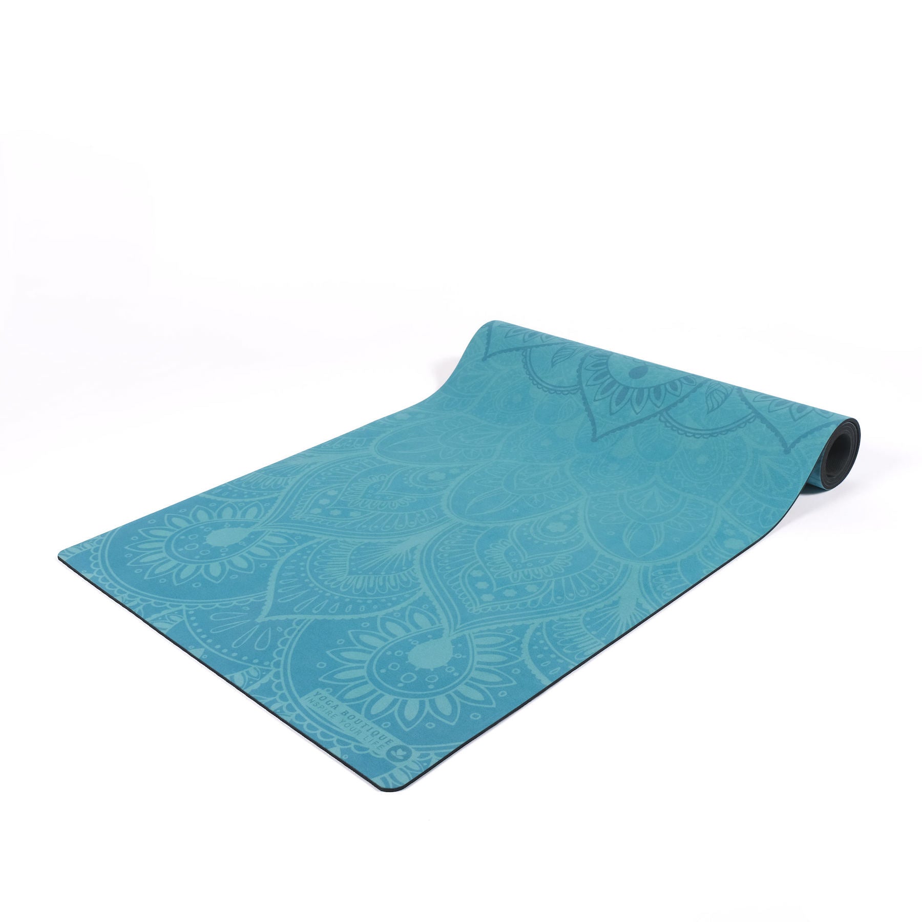 Tapis de yoga velours Mandala turquoise