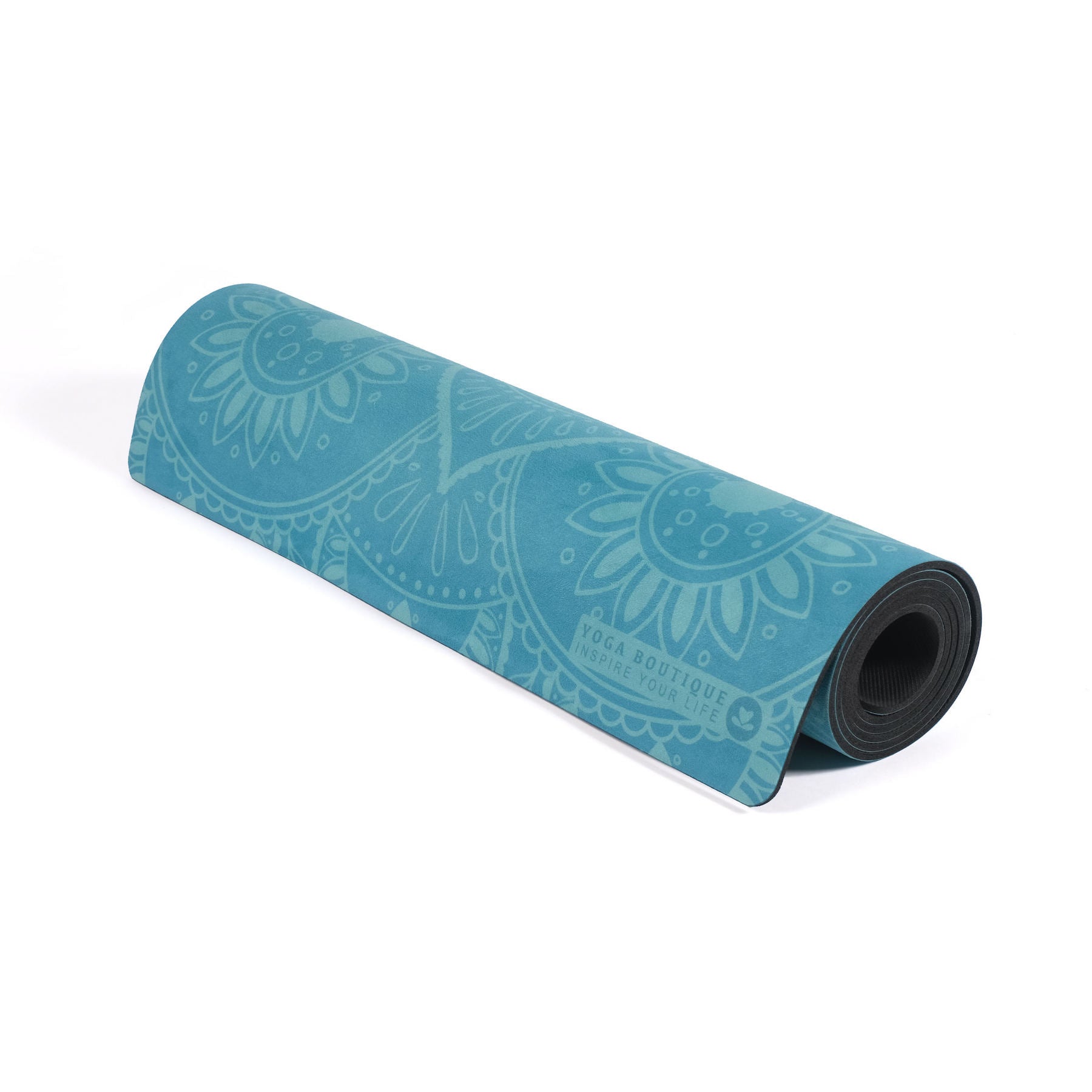 Tapis de yoga velours Mandala turquoise