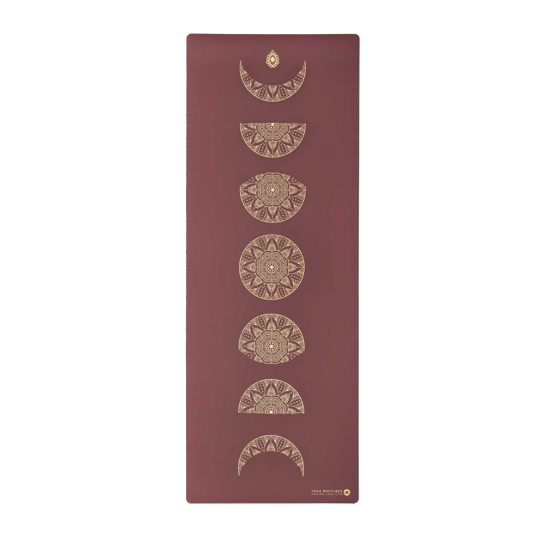 Tapis de yoga SuperGrip 2.0 Mandala Moon super antidérapant en caoutchouc naturel berry