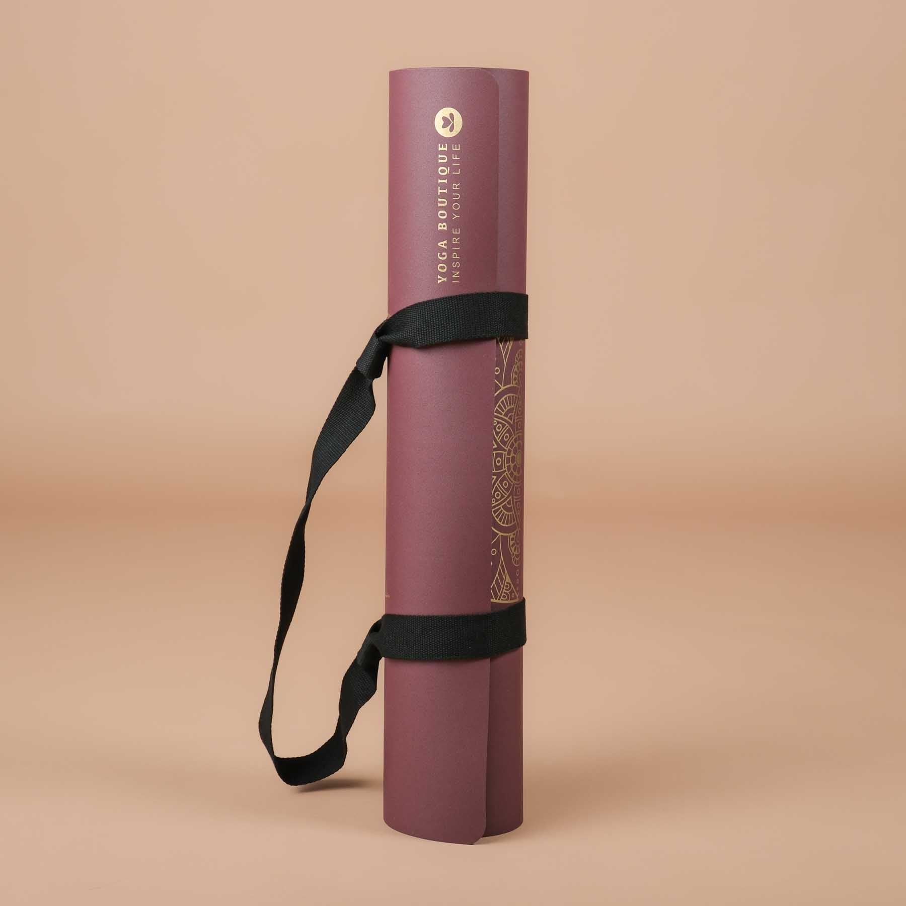 Tapis de yoga SuperGrip 2.0 Mandala Moon super antidérapant en caoutchouc naturel berry