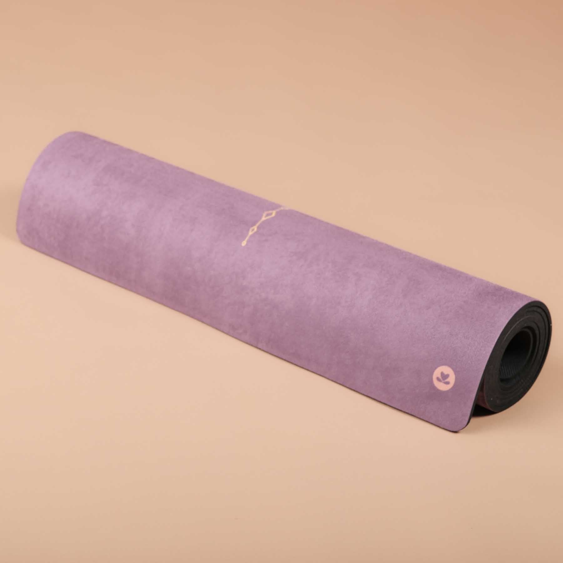 Tapis de yoga Velours Ornament aubergine
