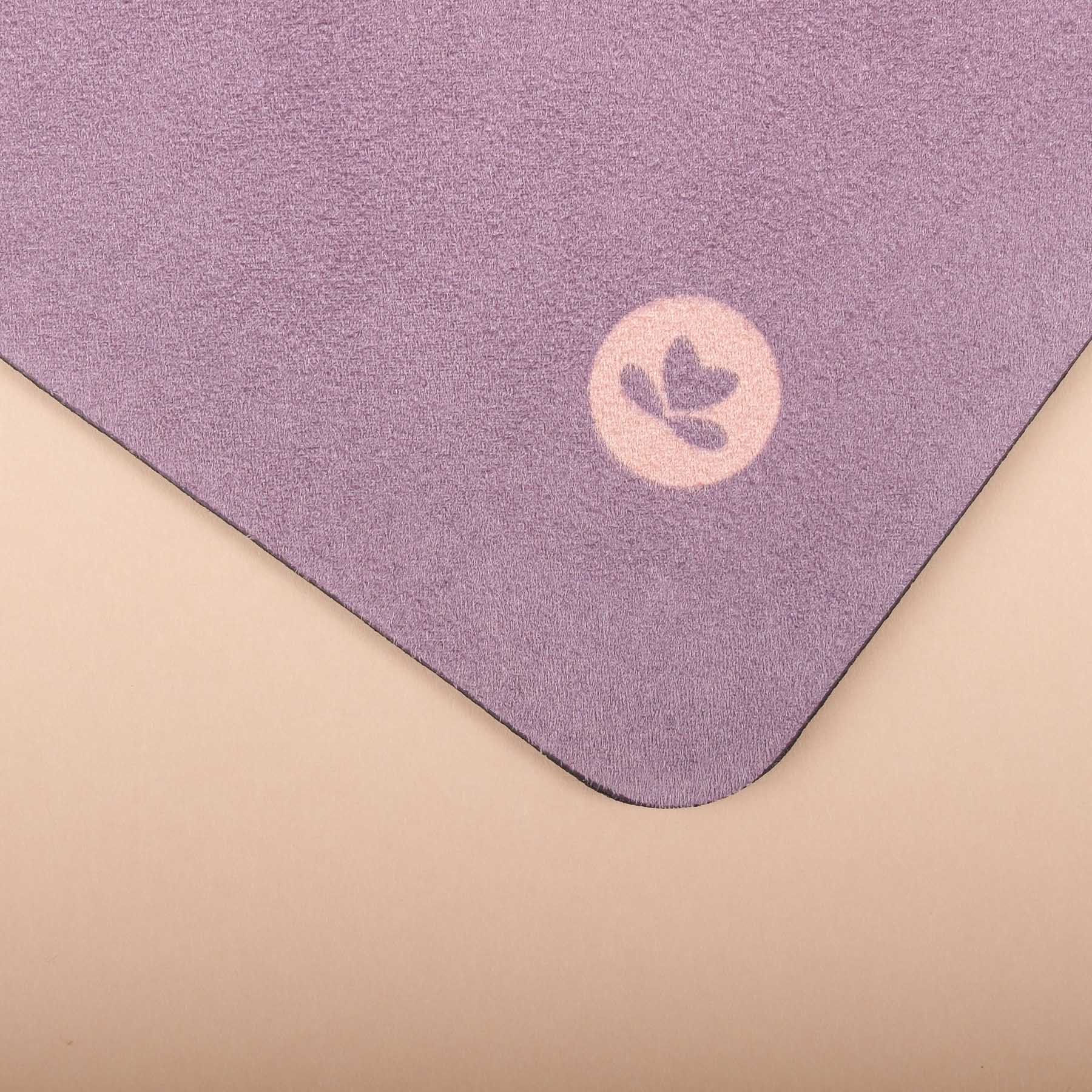 Tapis de yoga Velours Ornament aubergine