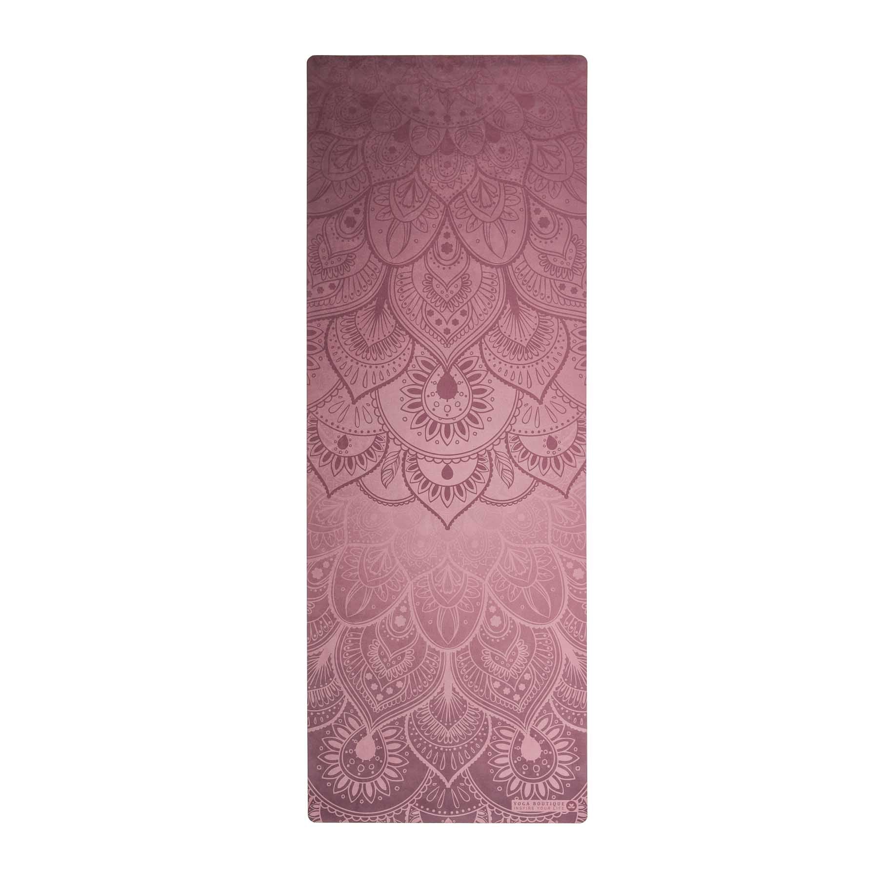 Tapis de yoga velours Mandala lavande
