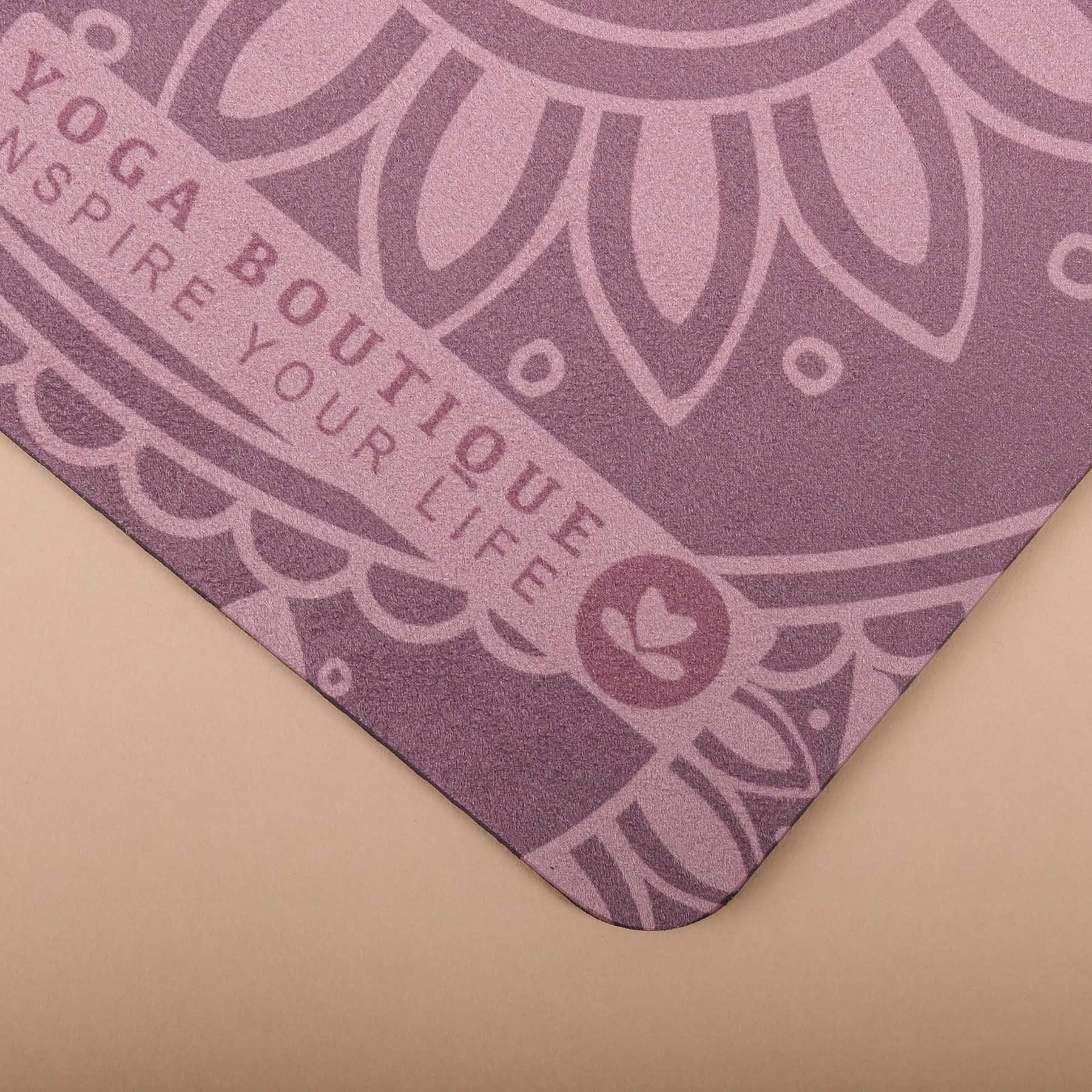 Tapis de yoga velours Mandala lavande