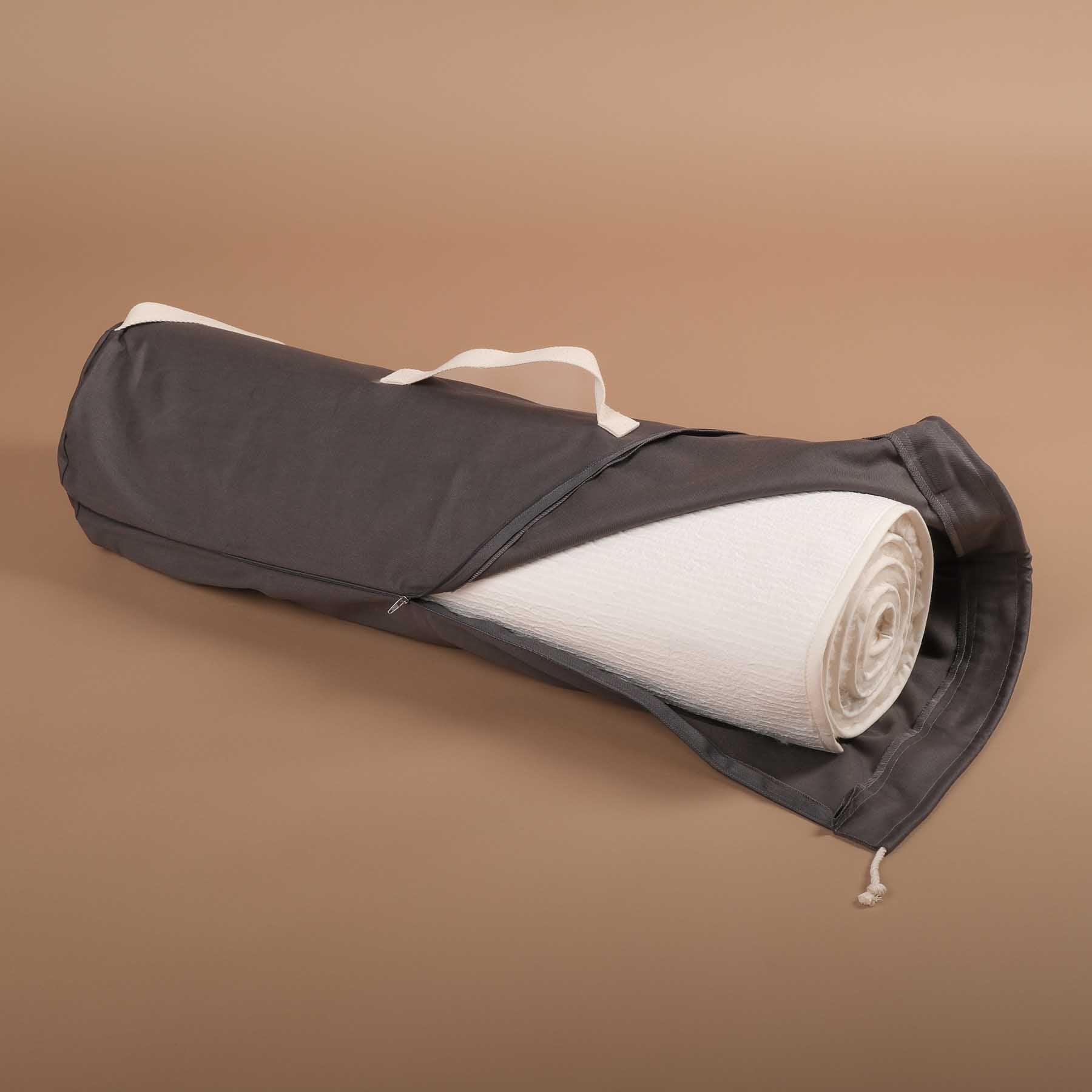 Sac pour matelas de yoga en coton bio pour matelas en laine